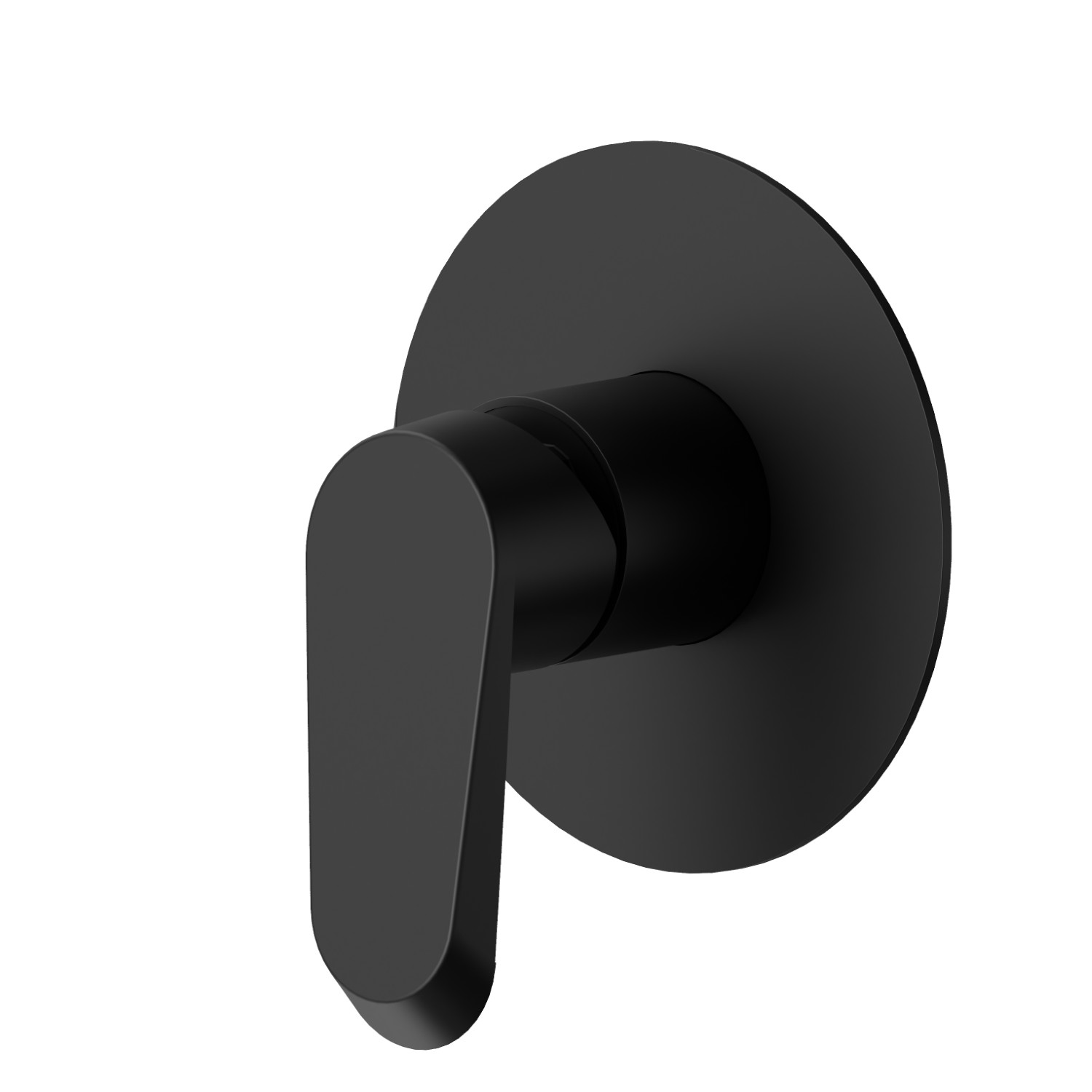One way out single lever concealed mixer, 1/2” connections. External part - finish Matt Black