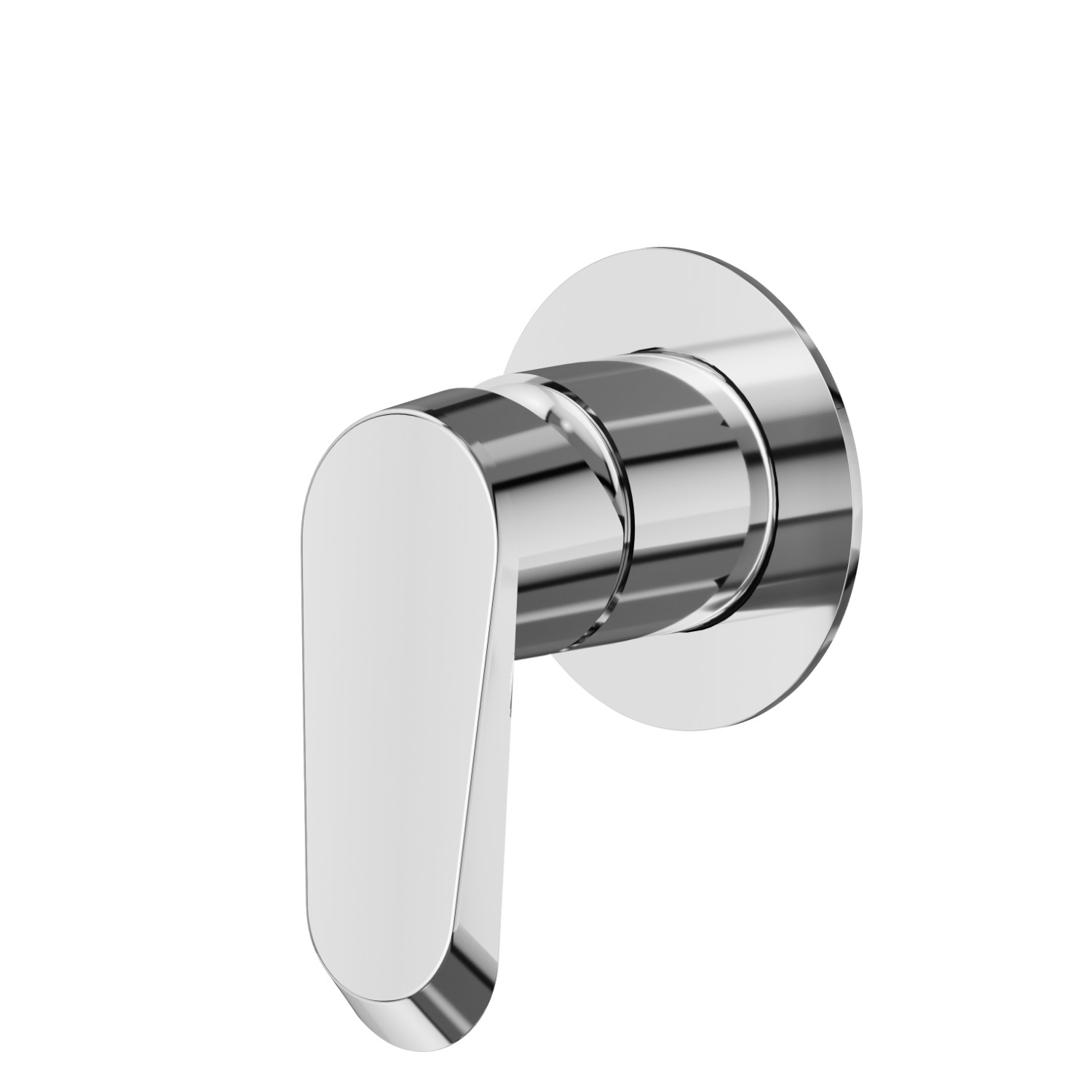 Miscelatore monocomando ad incasso ad una uscita. Ø70. Parte esterna. Ingressi ed uscite da 1/2” - finitura Cromo