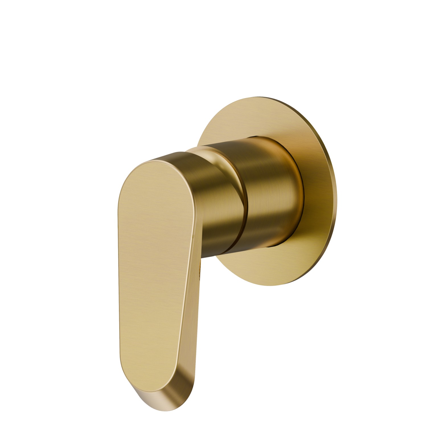One way out single lever concealed mixer, 1/2” connections. Ø70. External part - finish PVD Brushed Gold