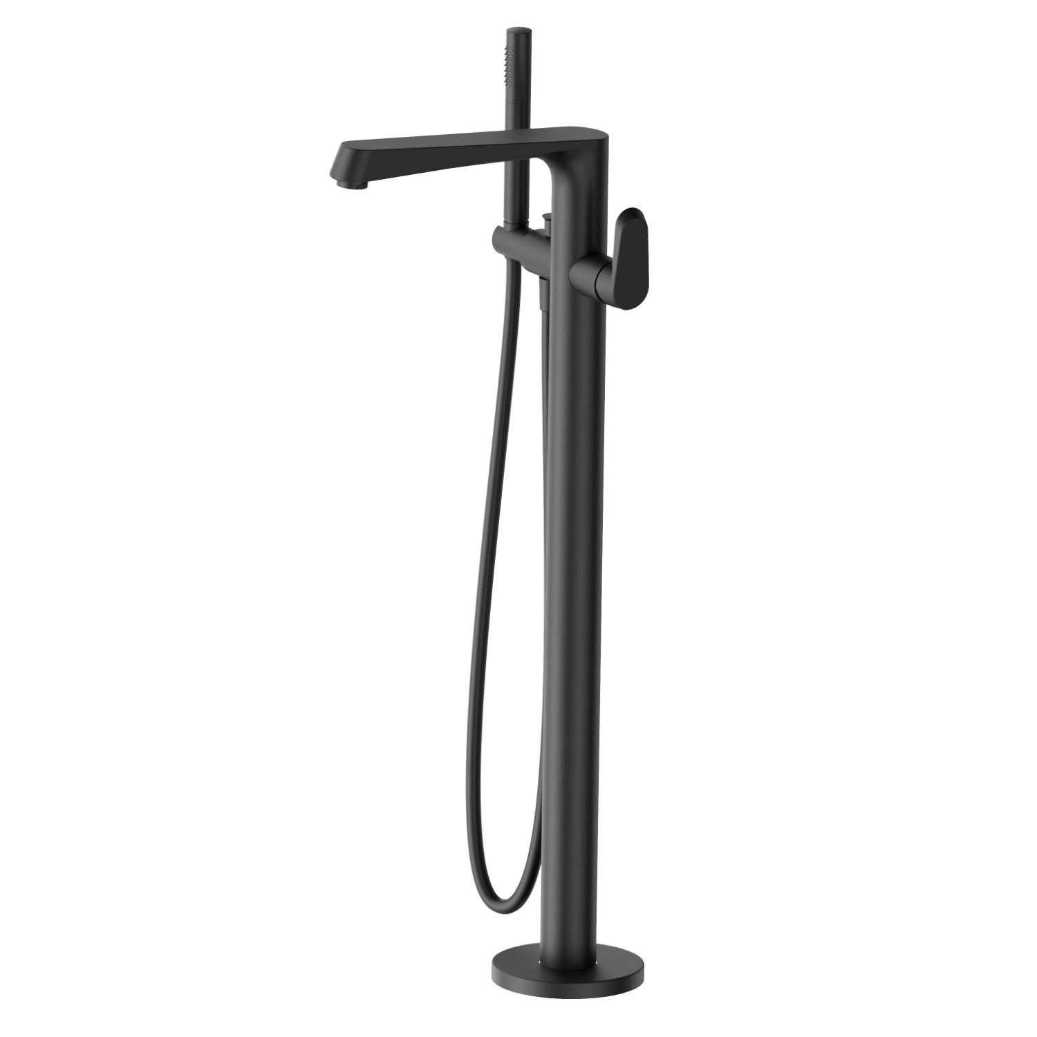 Floor mounted bath group - finish Matt Black