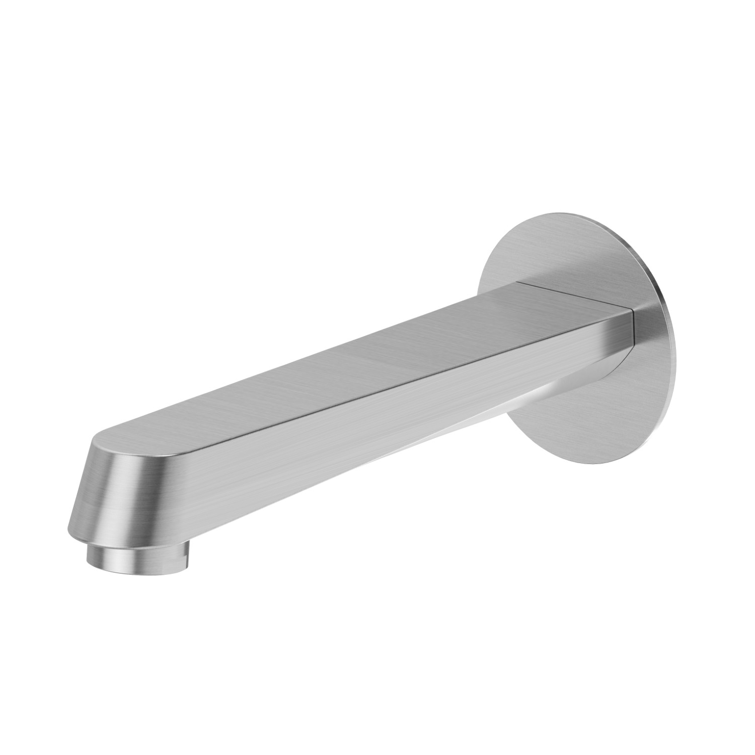 Wall spout for bath group with 1/2” connection - finish PVD Brushed steel