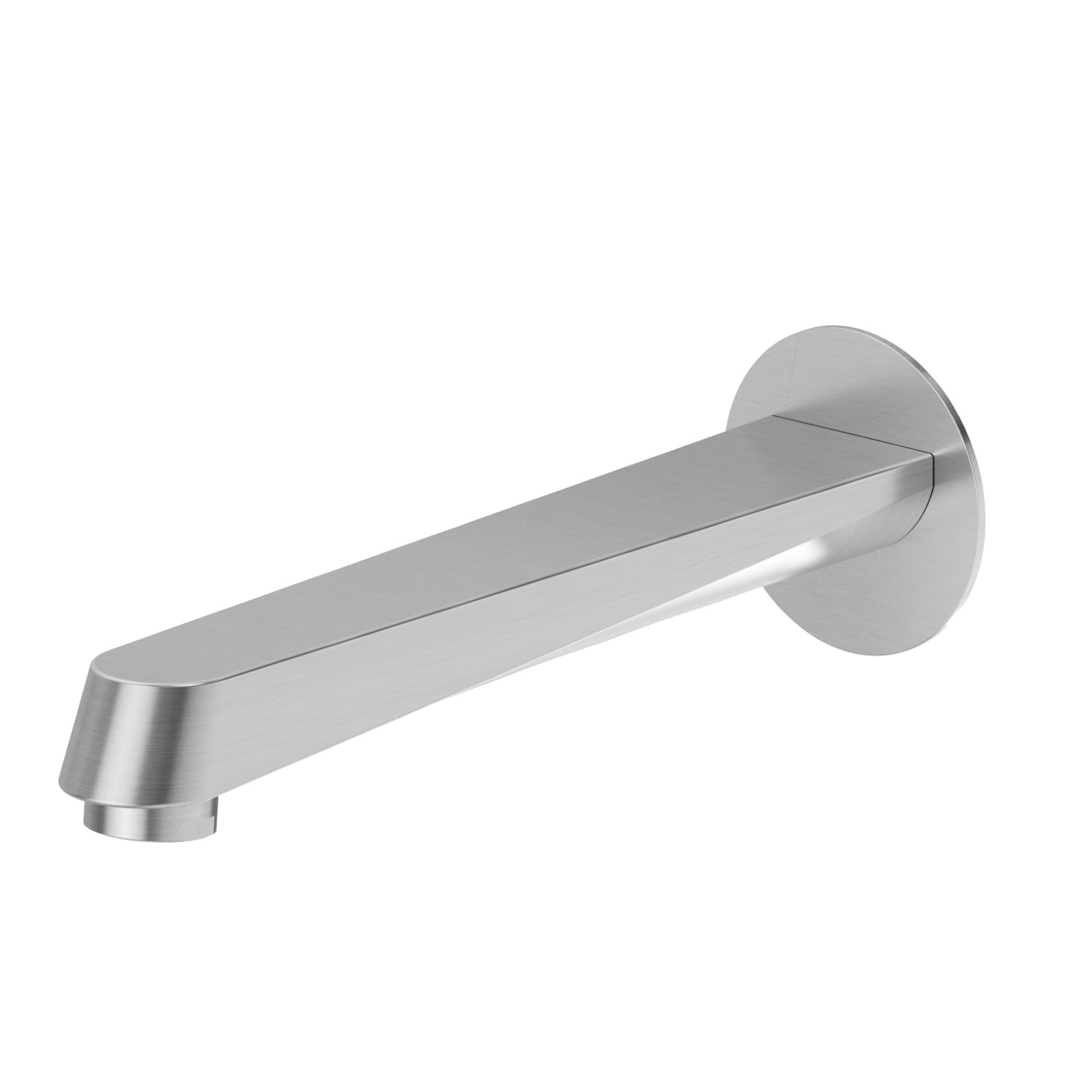 Wall spout for bath group with 1/2” connection - finish PVD Brushed steel