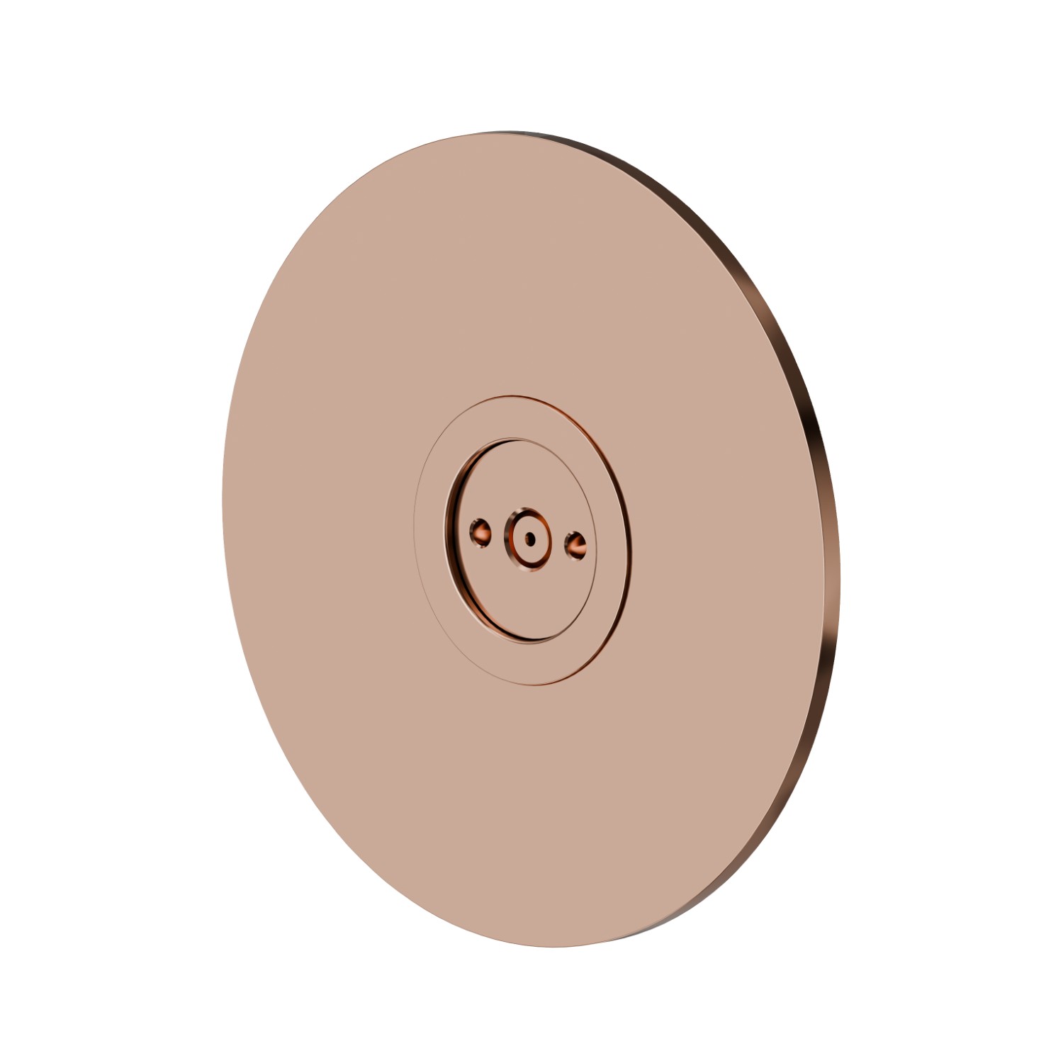 Brumisateur rond encastrable, en laiton. Ø70mm - finition PVD Copper Bronze