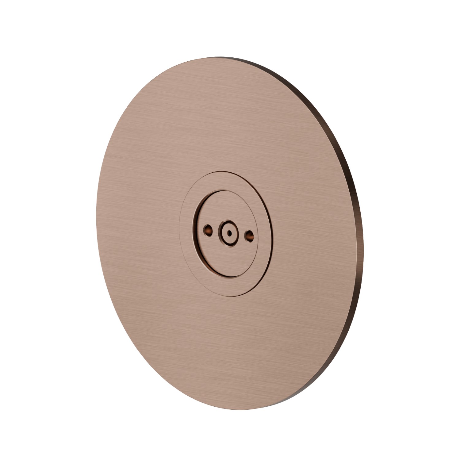 Runder Einbau-Zerstäuber aus Messing. Ø70mm - oberfläche PVD  Copper Bronze gebürstet