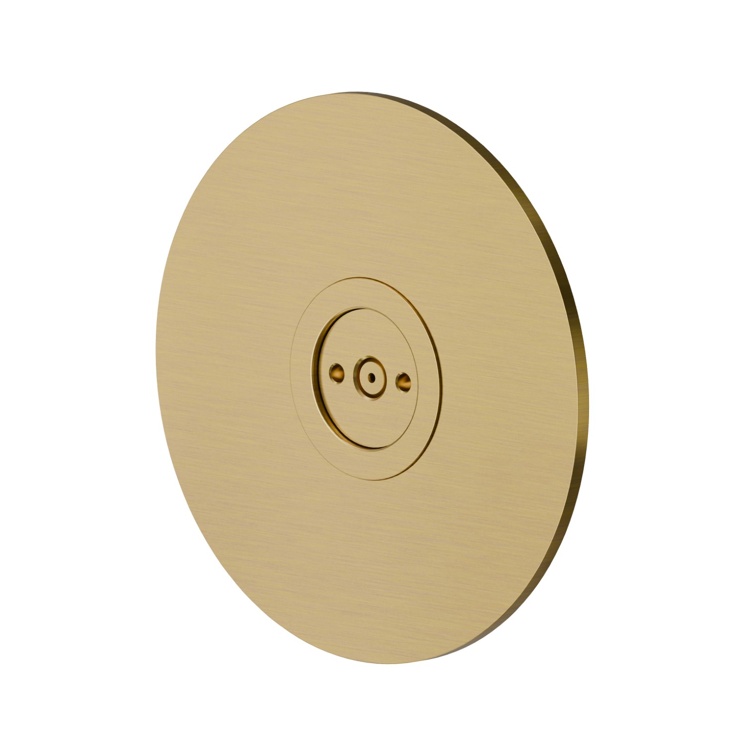 Runder Einbau-Zerstäuber aus Messing. Ø70mm - oberfläche PVD  Gold gebürstet