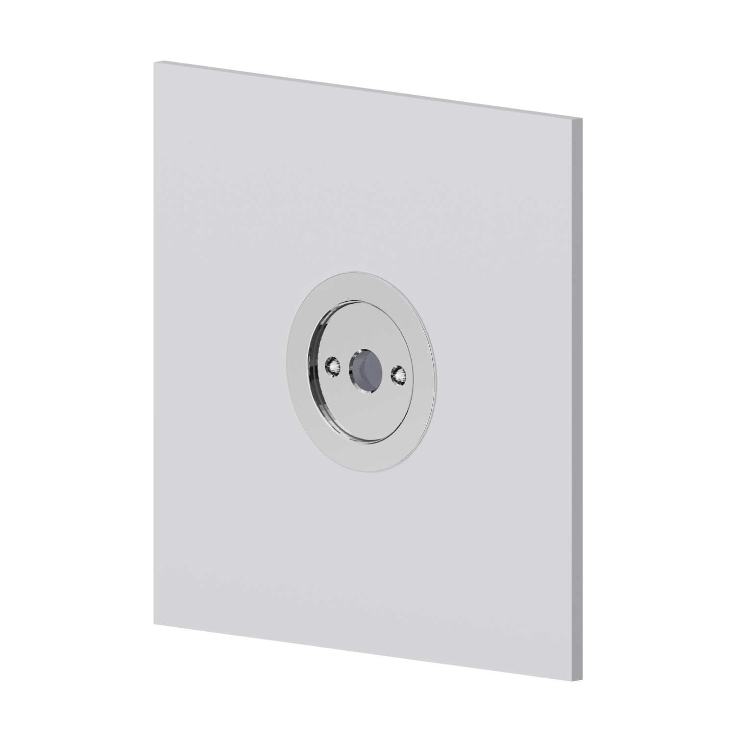 Brumisateur carré encastrable, en laiton. 70x70mm - finition Matt white + Chrome