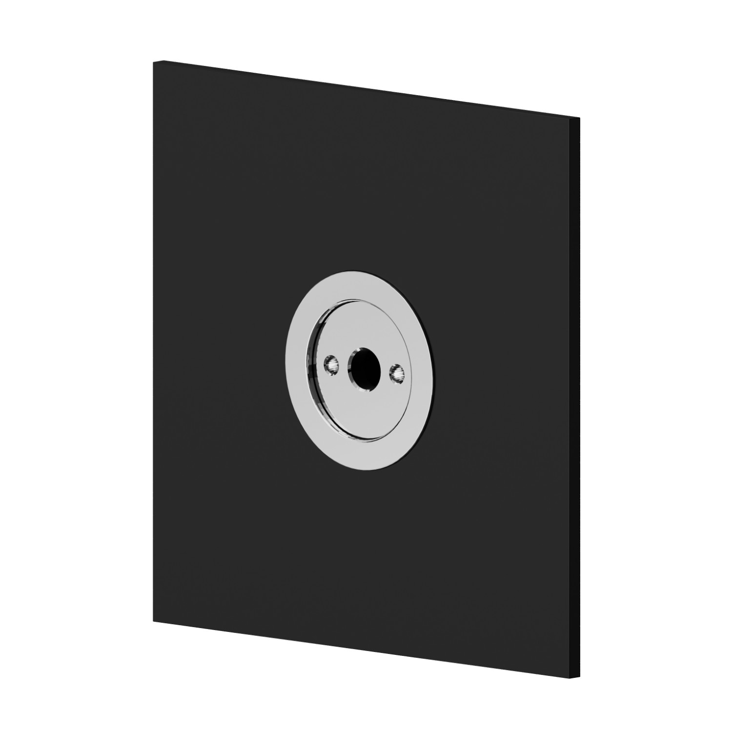 Brumisateur carré encastrable, en laiton. 70x70mm - finition Matt black + Chrome
