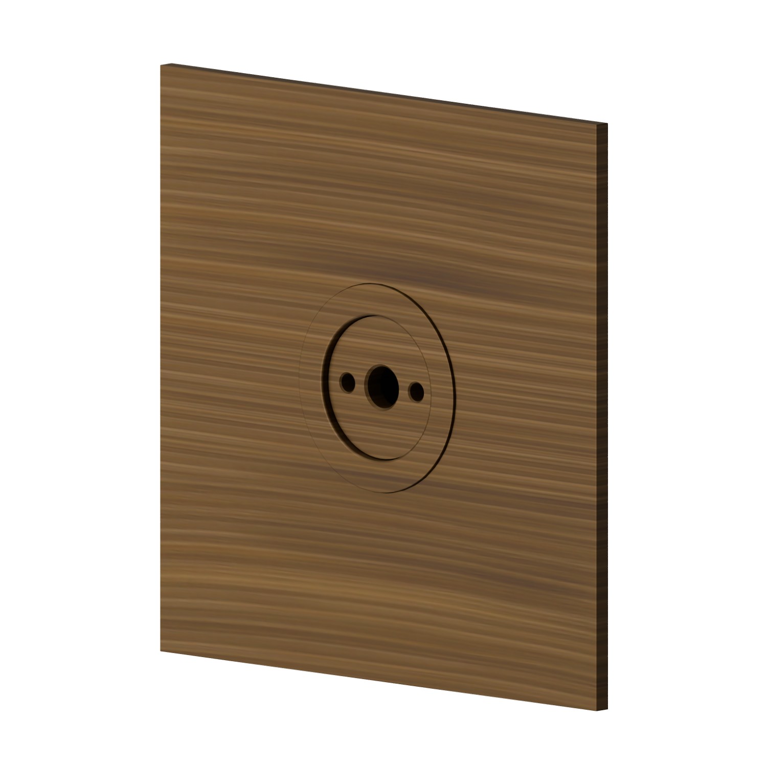 Brumisateur carré encastrable, en laiton. 70x70mm - finition Groove Bronze