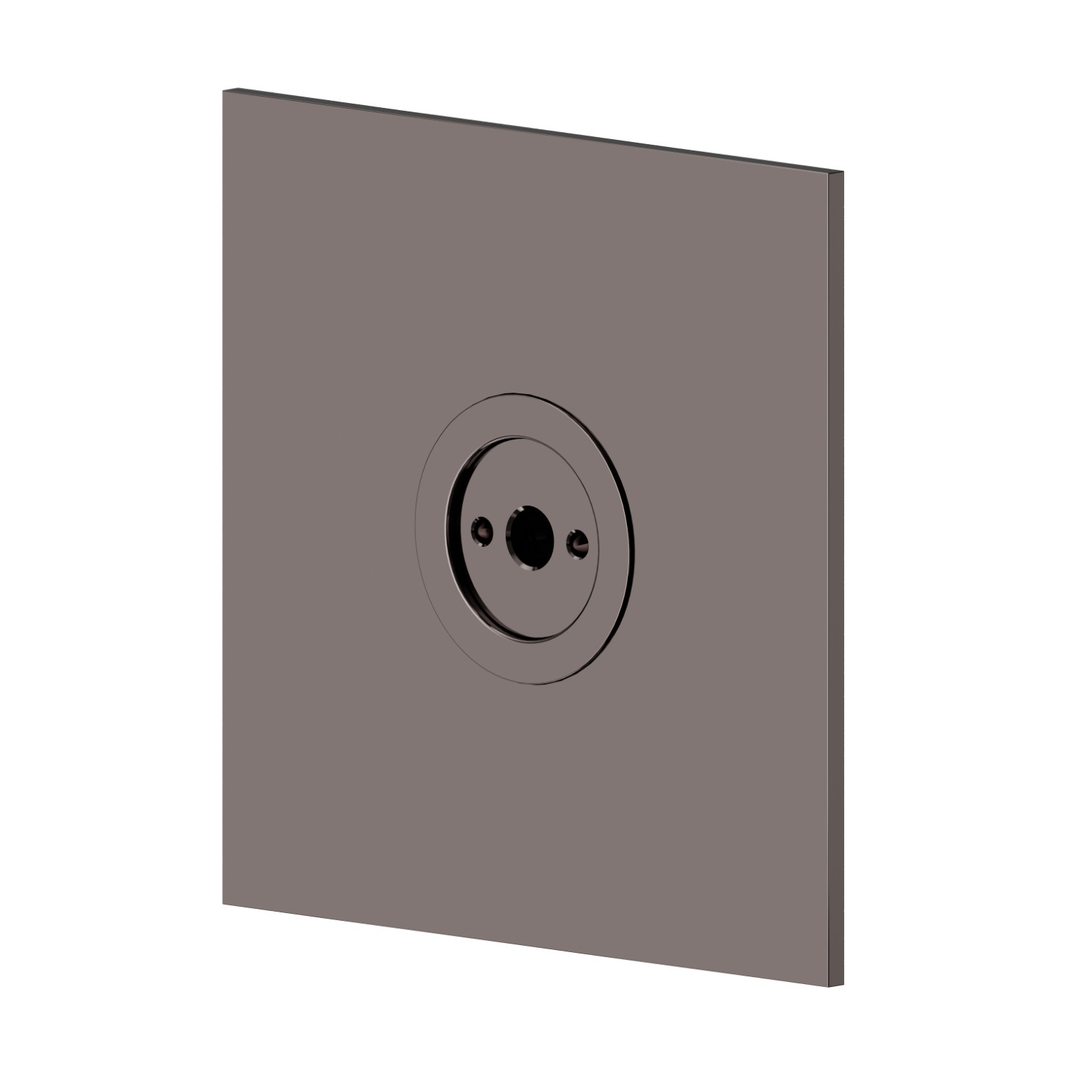 Brumisateur carré encastrable, en laiton. 70x70mm - finition PVD Gun Metal