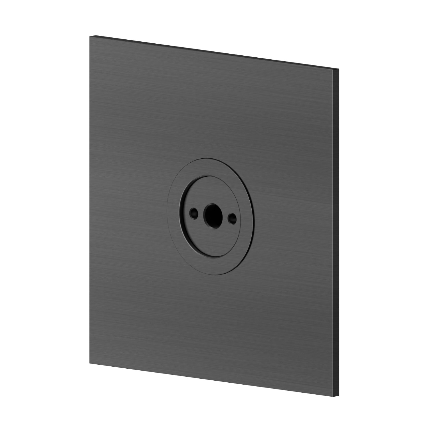Quadratischer Einbau-Zerstäuber aus Messing. 70x70mm - oberfläche PVD  Gun Metal gebürstet