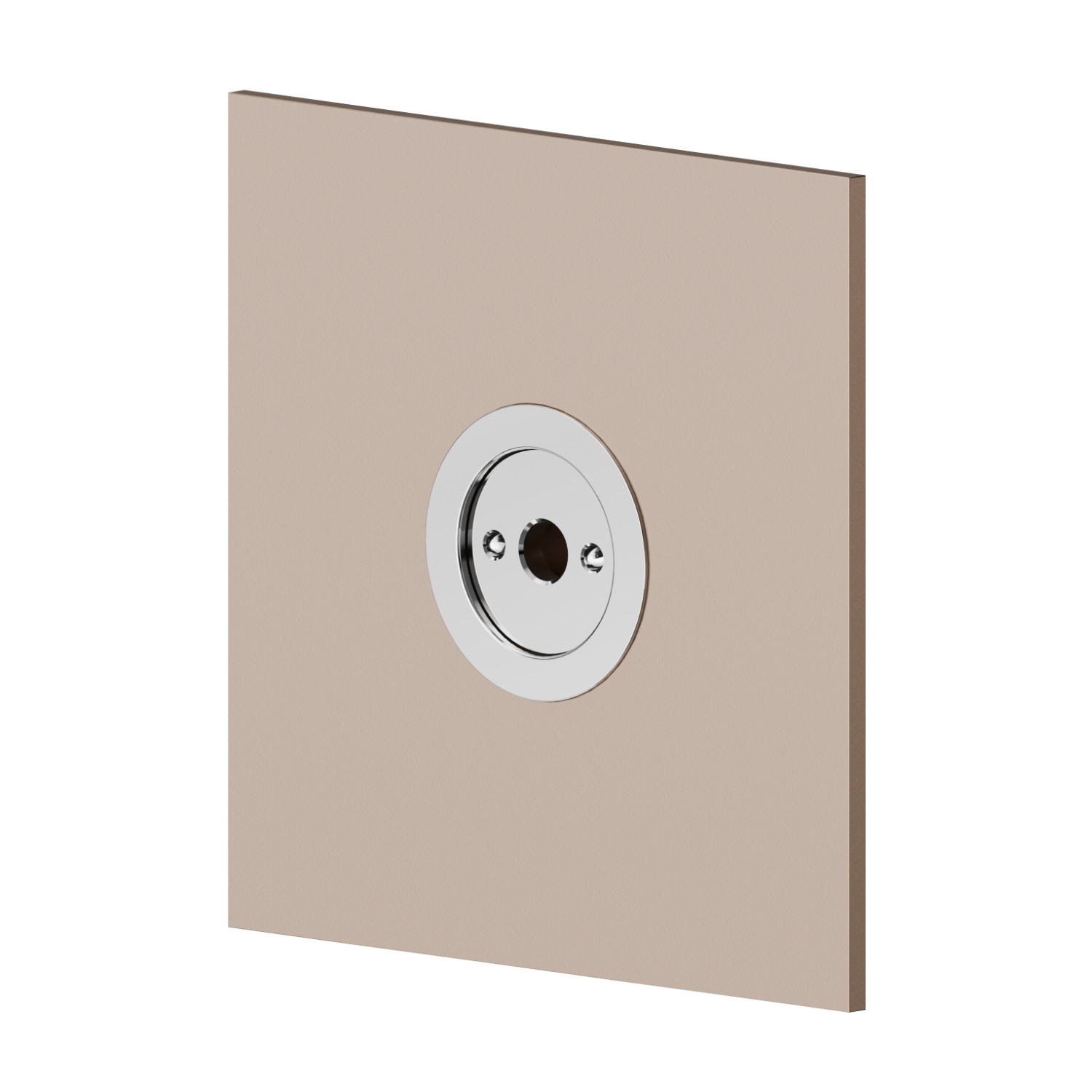 Brumisateur carré encastrable, en laiton. 70x70mm - finition Copper Satin + Chrome