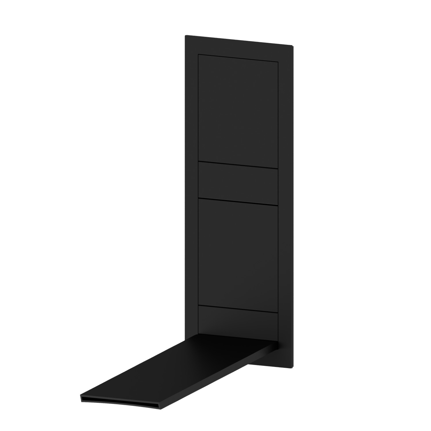 External part of wall basin mixer group, without pop-up waste set, with waterfall spout - finish Matt Black