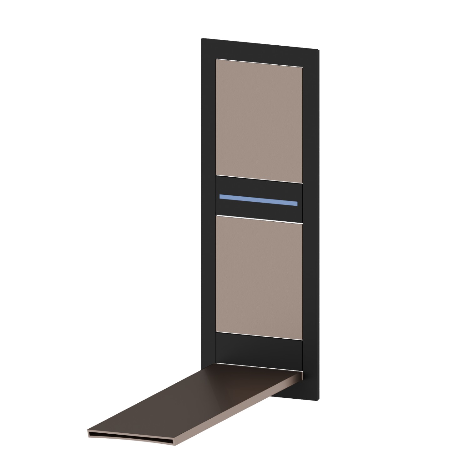 Außenteil wandmontierte Mischbatteriegruppe für Waschbecken, ohne Ablauf - oberfläche Copper Glossy