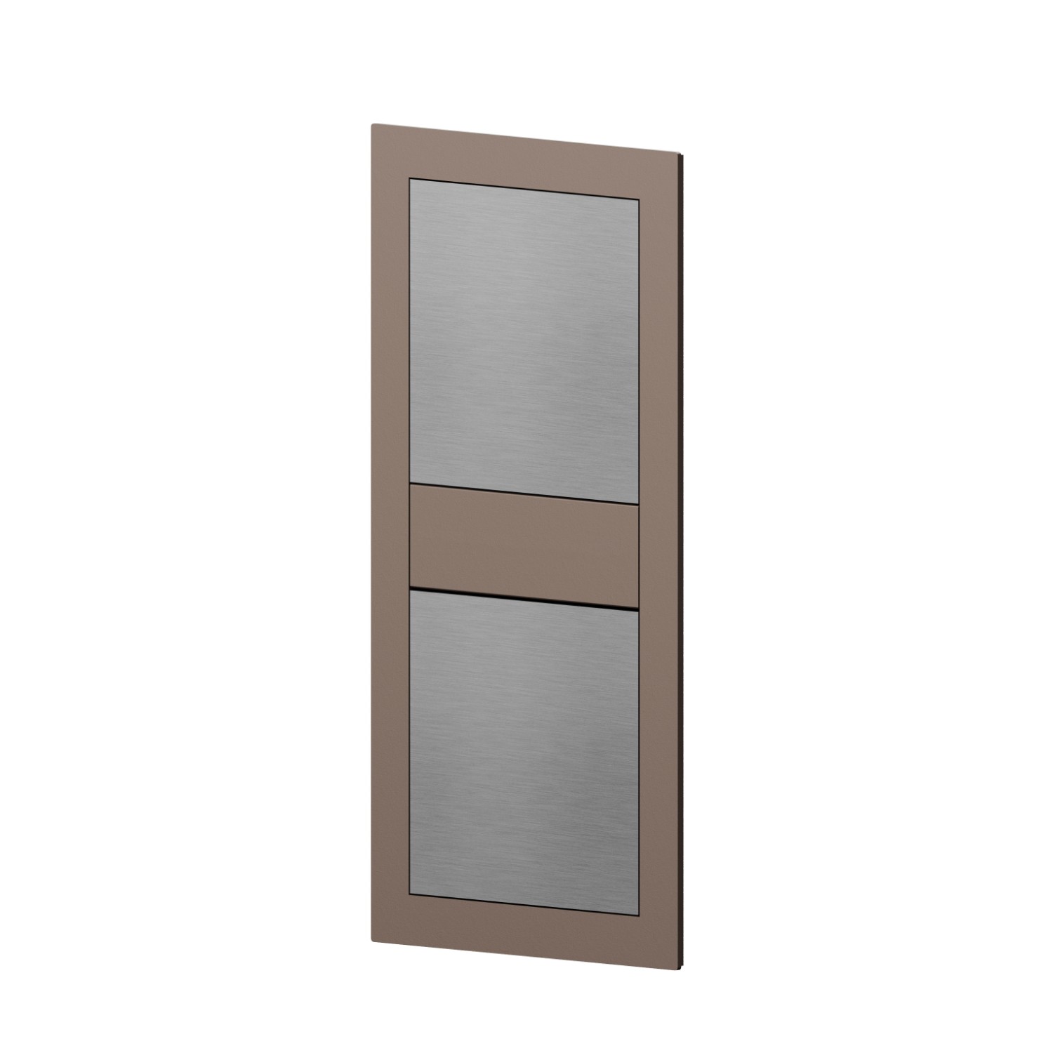 Außenteil wandmontierte Mischersteuerung zur Durchfluss- und Temperaturregelung,
kombinierbar mit Auslauf oder Duschkopf - oberfläche Brushed steel + Copper Glossy