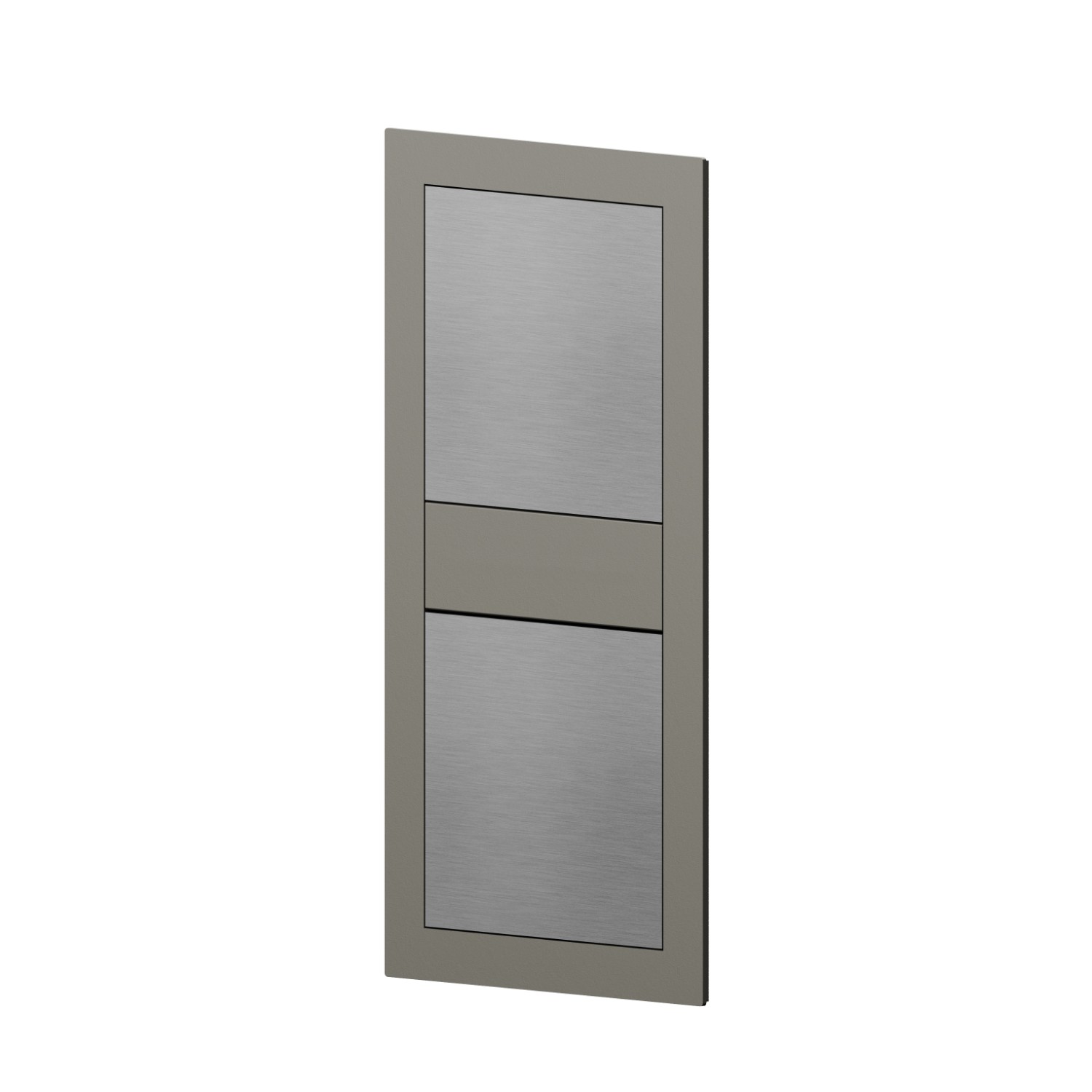Außenteil wandmontierte Mischersteuerung zur Durchfluss- und Temperaturregelung,
kombinierbar mit Auslauf oder Duschkopf - oberfläche Brushed steel + Titanium Satin