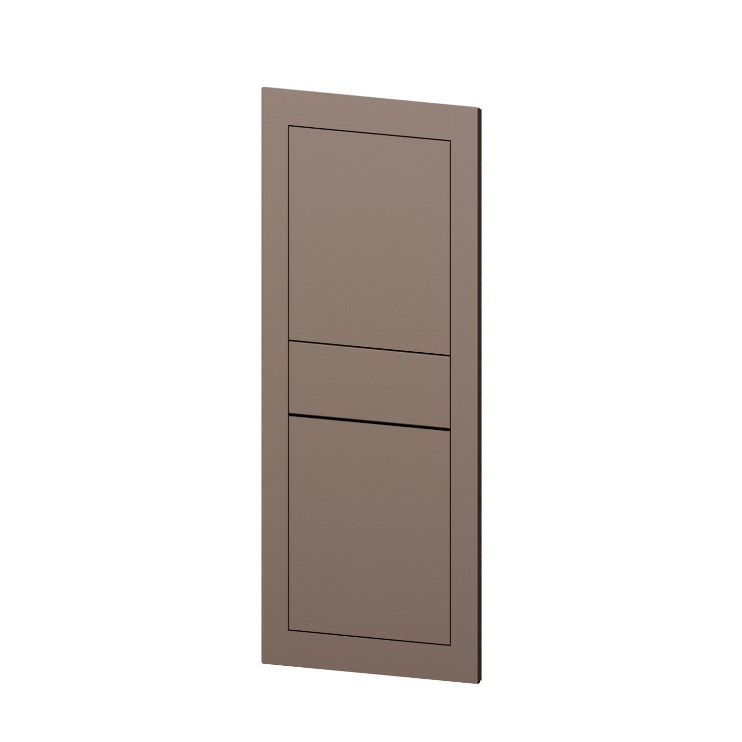 Façade murale du mitigeur, pour le réglage du débit et température qui peut être
associée à un bec ou à un ciel de pluie - finition Copper Glossy