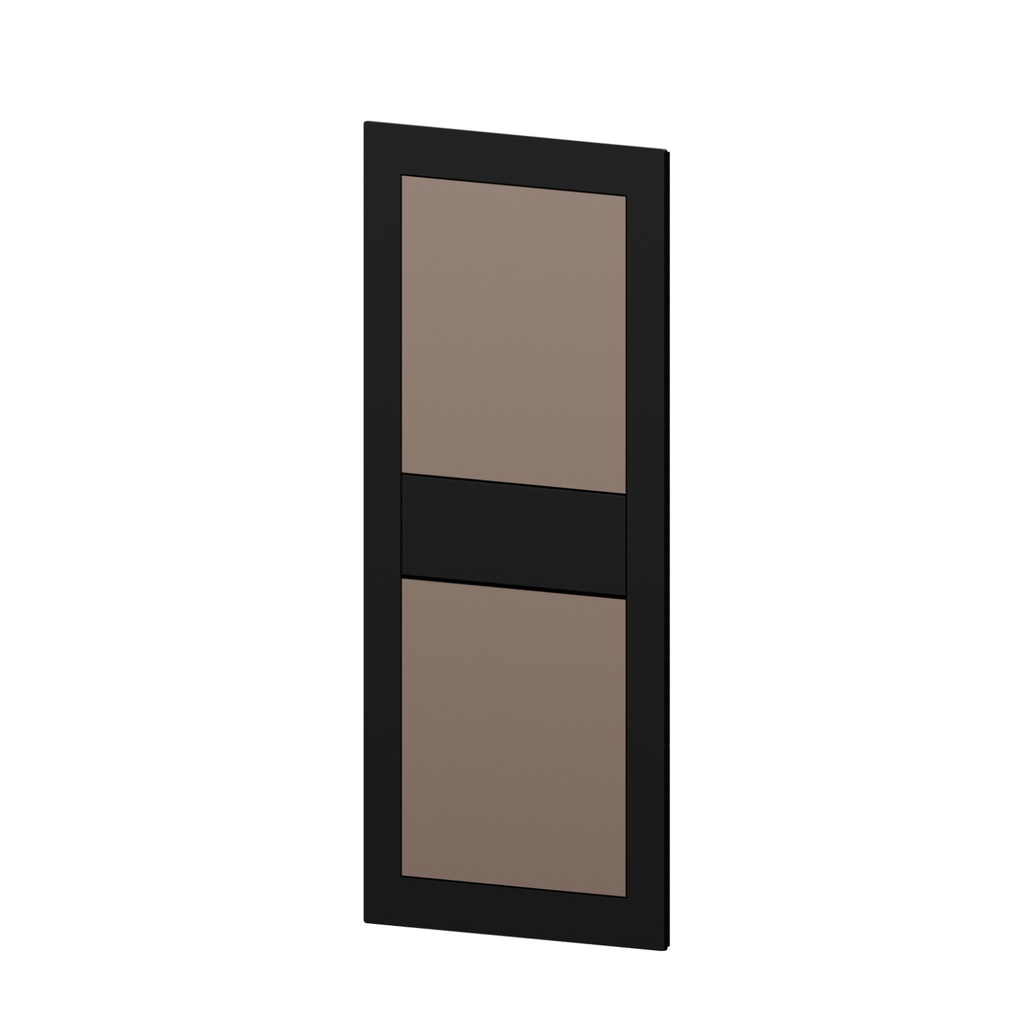 Façade murale du mitigeur, pour le réglage du débit et température qui peut être
associée à un bec ou à un ciel de pluie - finition Copper Glossy