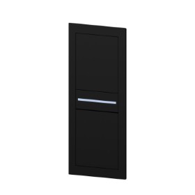 External part of wall mixer for flow and temperature regulation, combinable with a spout or a head shower - finish Matt Black