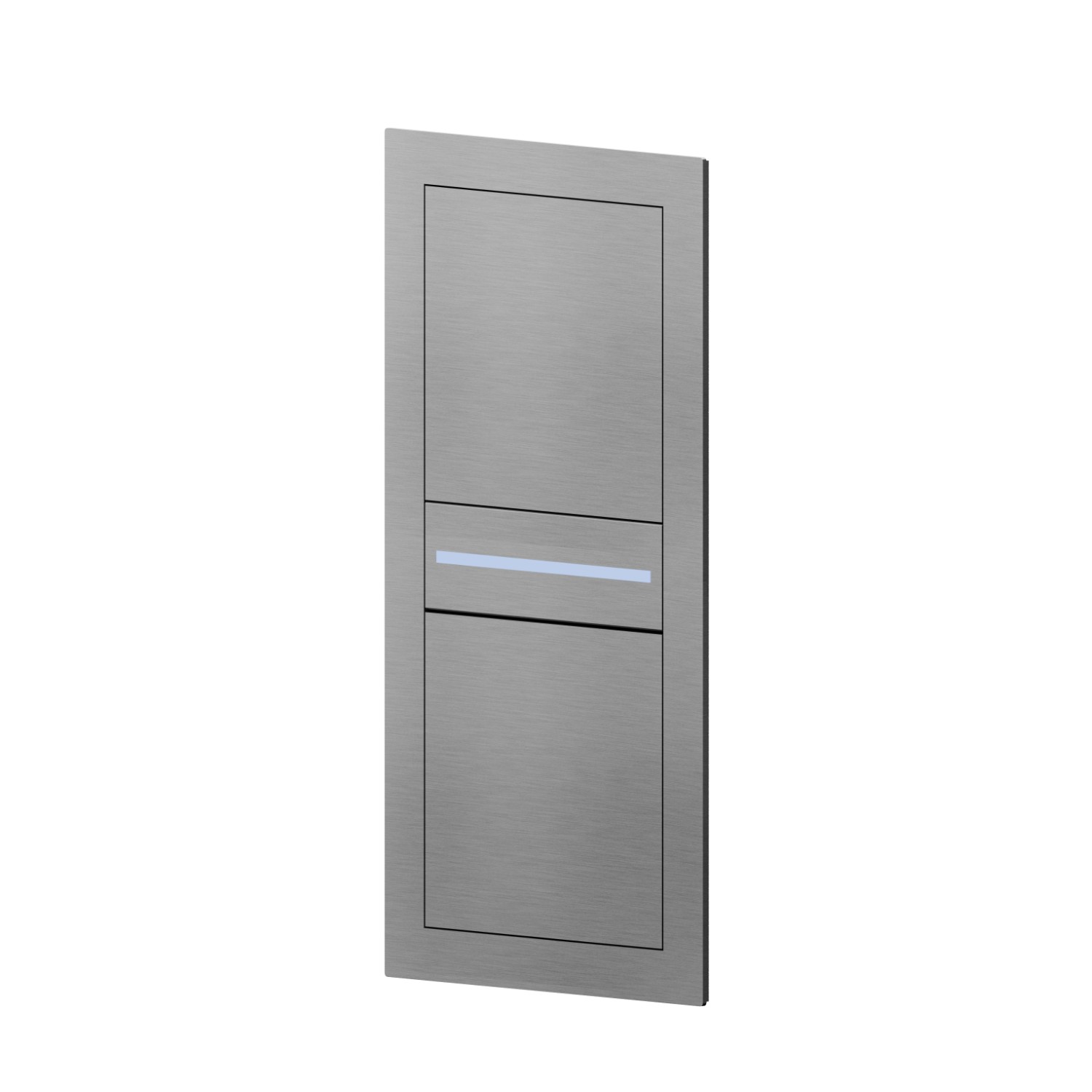 Parte esterna comando miscelatore a parete per la regolazione di portata e temperatura abbinabile a bocca di erogazione o a soffione - finitura Acciaio Inox