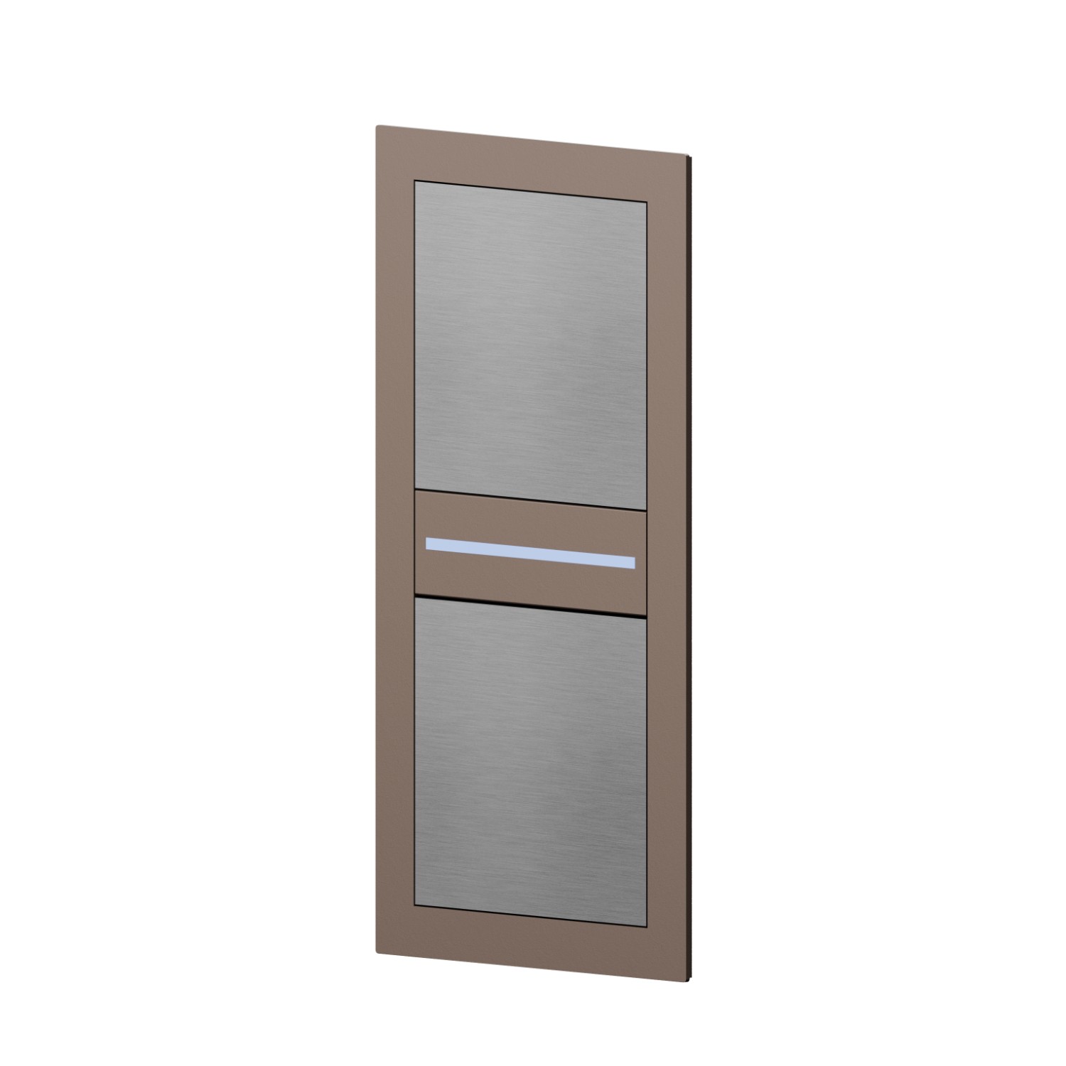Außenteil wandmontierte Mischersteuerung zur Durchfluss- und Temperaturregelung, kombinierbar mit Auslauf oder Duschkopf.  - oberfläche Brushed steel + Copper Glossy
