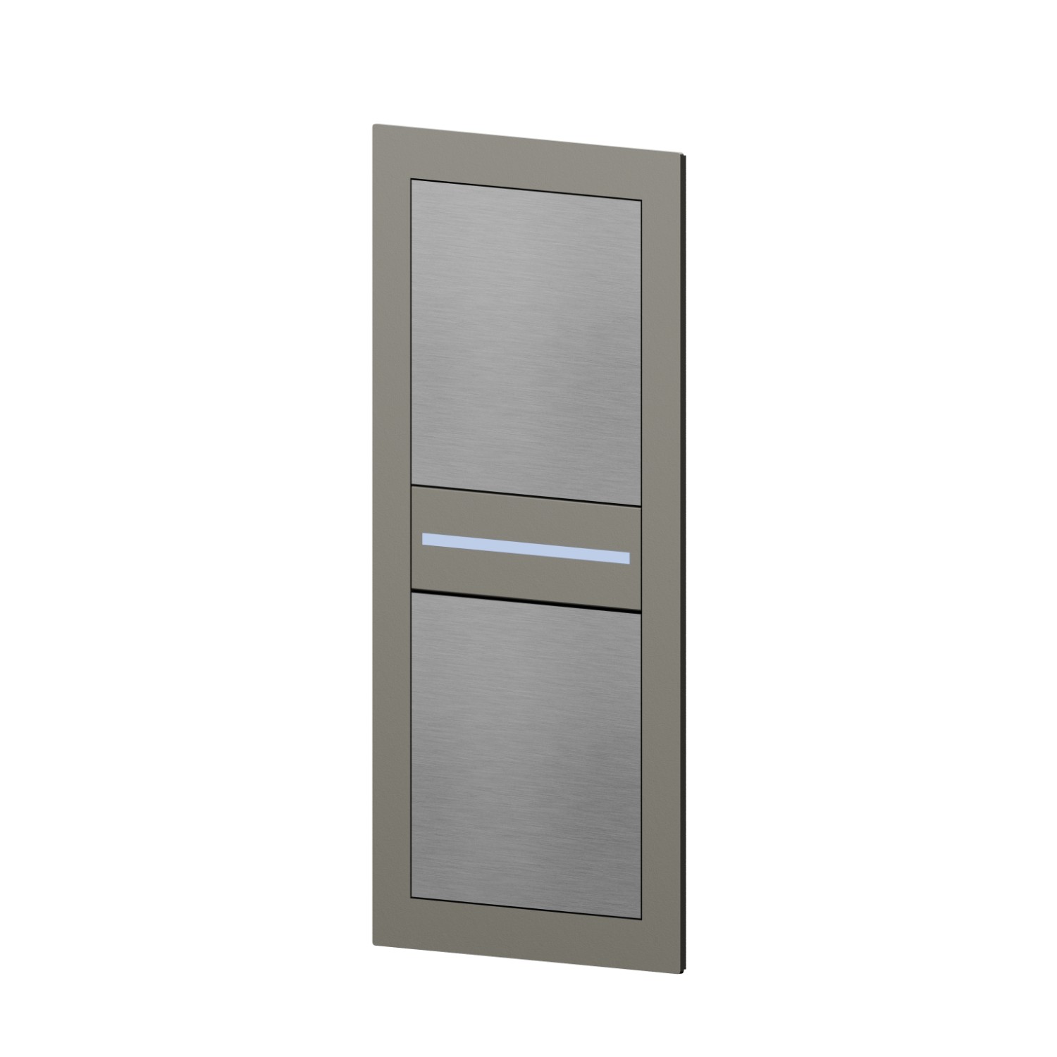Parte esterna comando miscelatore a parete per la regolazione di portata e temperatura abbinabile a bocca di erogazione o a soffione - finitura Acciaio Spazzolato + Titanium Satin