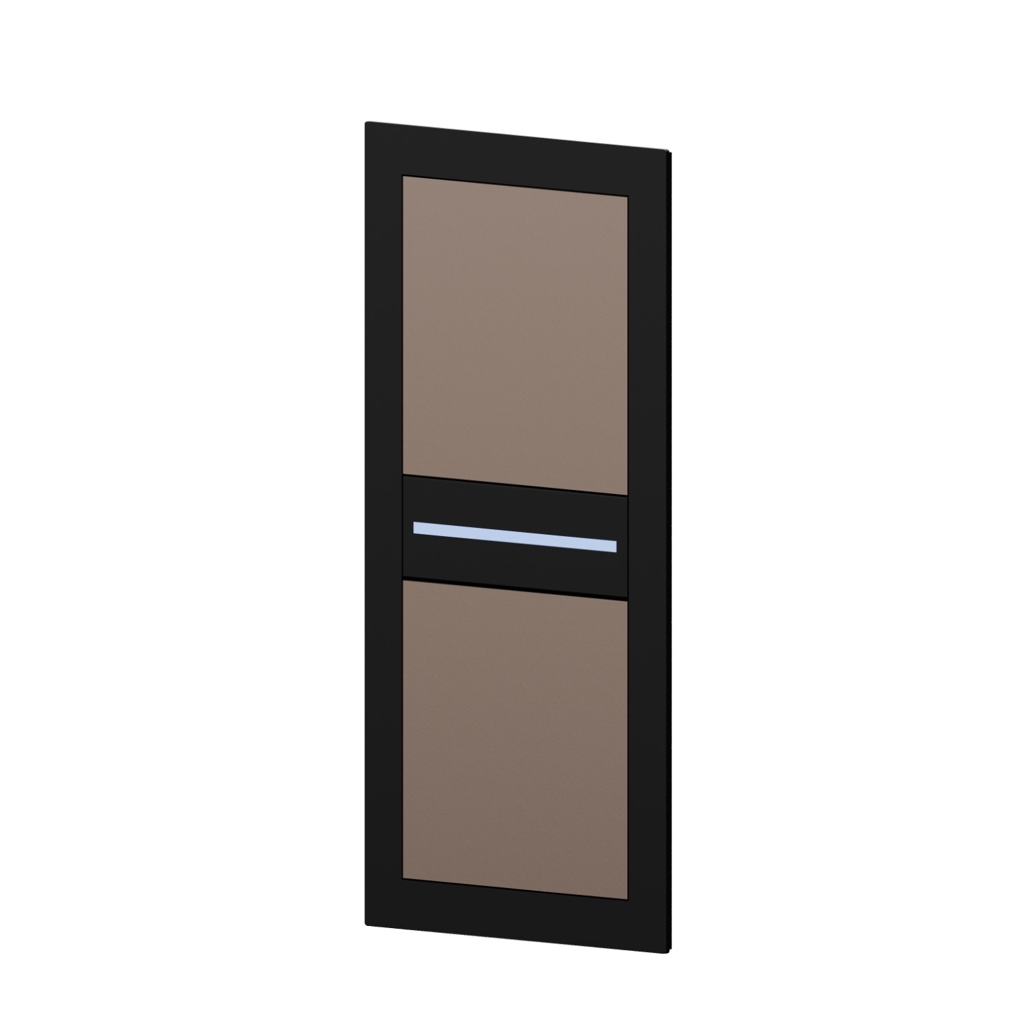 Façade murale du mitigeur, pour le réglage du débit et température qui peut être associée à
un bec ou à un ciel de pluie - finition Copper Glossy
