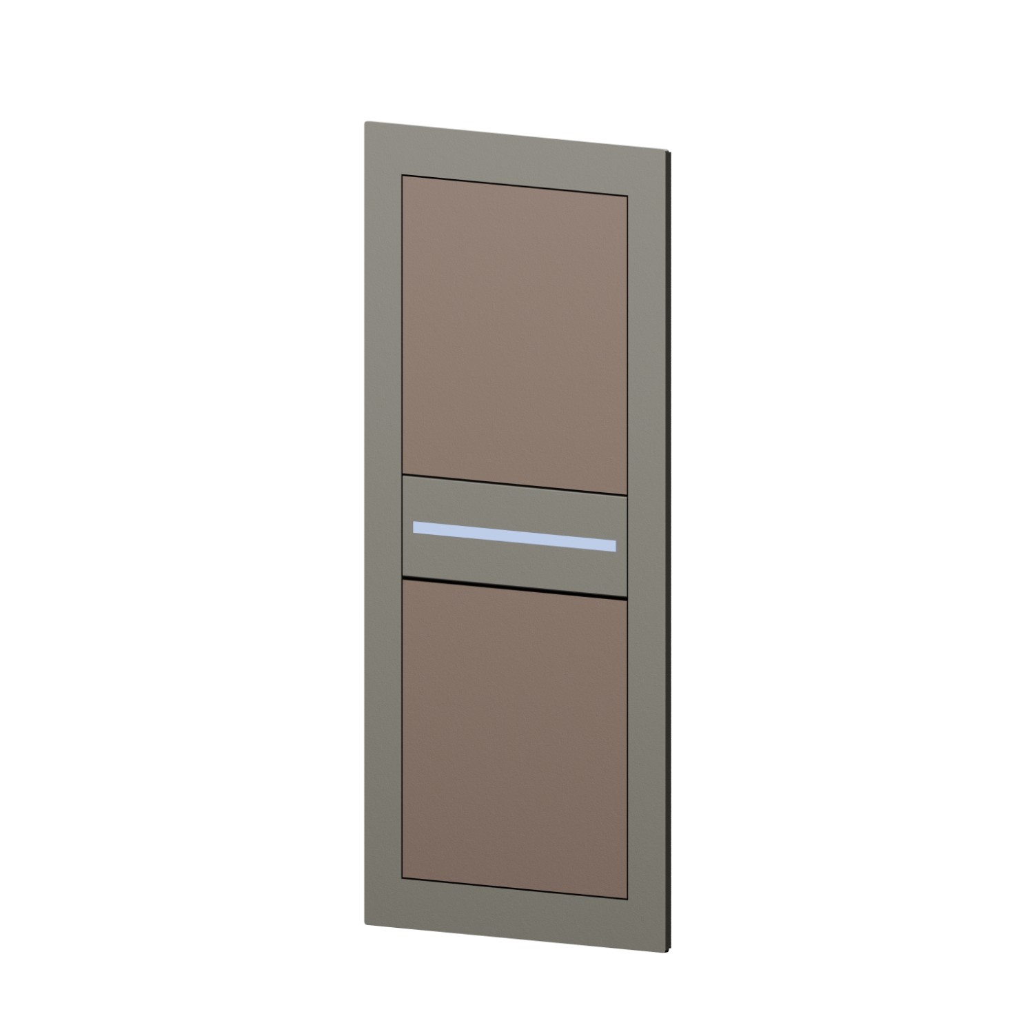 Parte esterna comando miscelatore a parete per la regolazione di portata e temperatura abbinabile a bocca di erogazione o a soffione - finitura  Copper Glossy + Titanium Satin