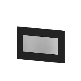 External part of 2 ways out concealed automatic diverter - finish Brushed steel + Matt black