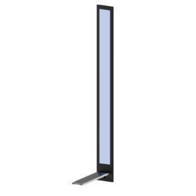 External part of waterfall spout - finish Brushed steel + Matt black