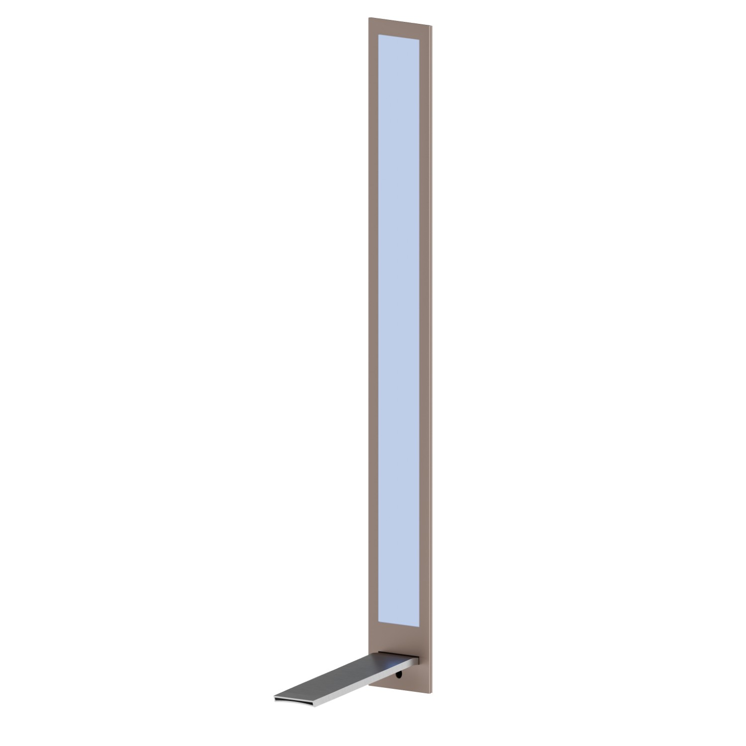External part of waterfall spout - finish Brushed steel + Copper Glossy