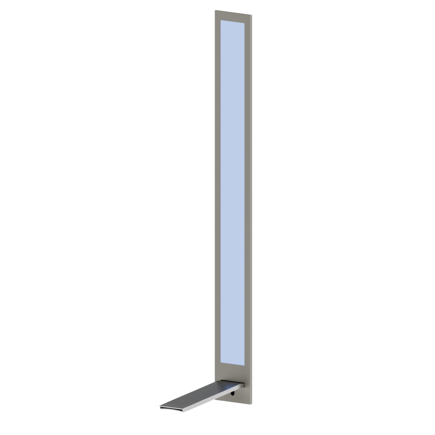 External part of waterfall spout - finish Brushed steel + Titanium Satin