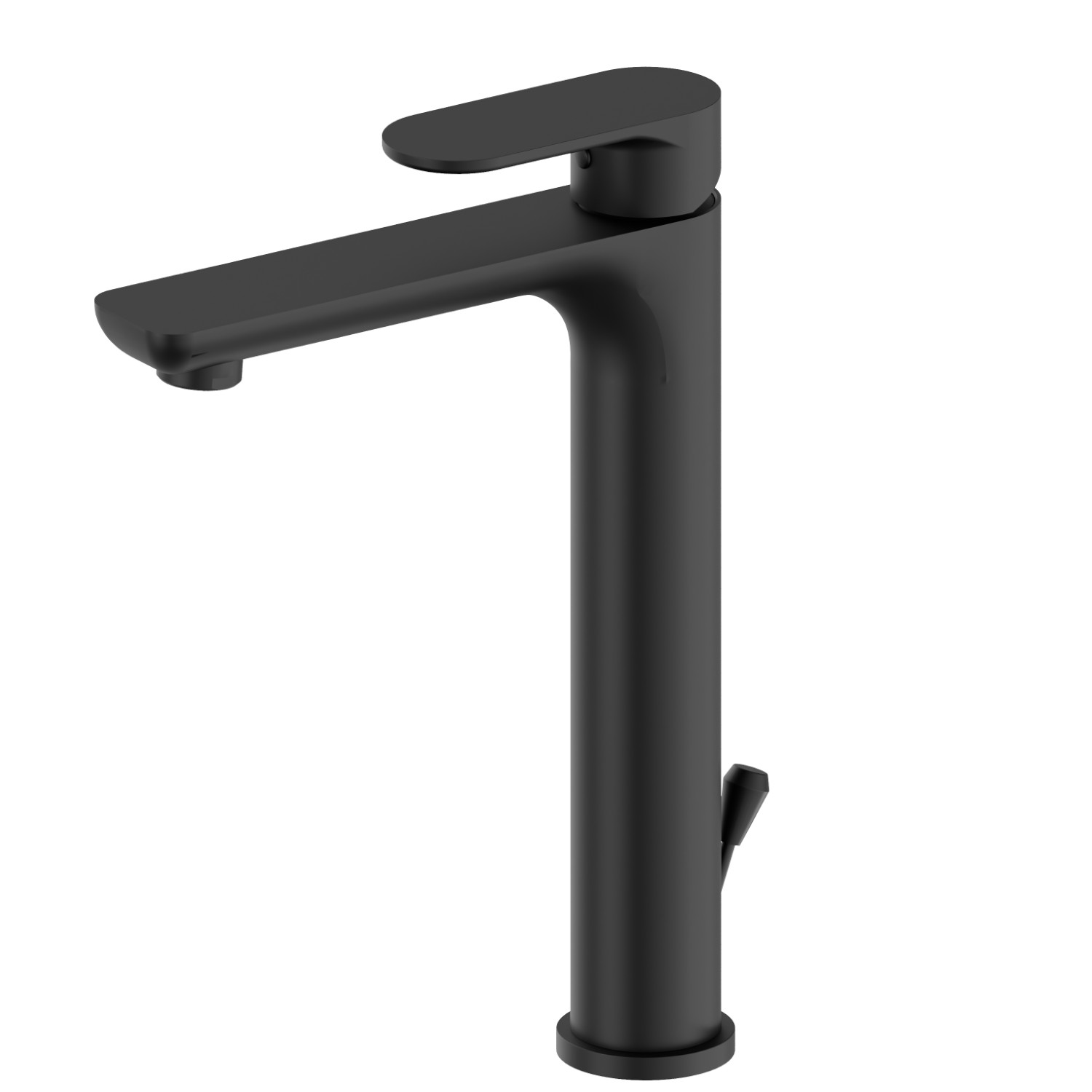 Single lever basin mixer, high version, for above counter basin - finish Matt Black