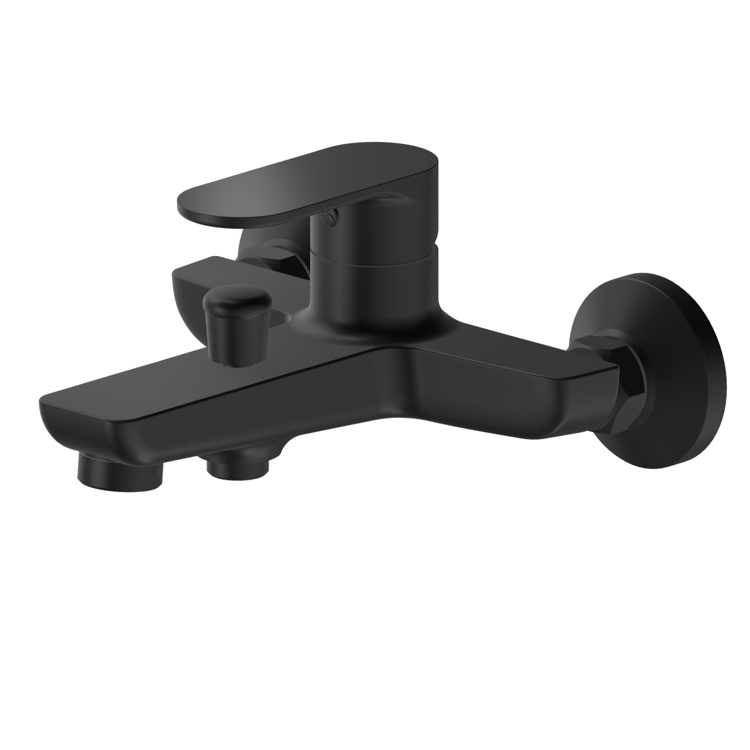 Miscelatore monocomando vasca esterno con deviatore automatico vasca/doccetta - finitura Nero opaco