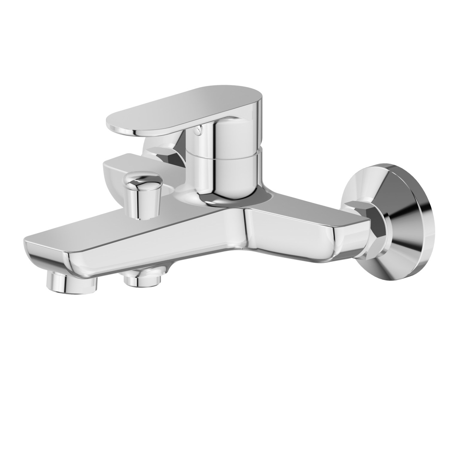 Single lever exposed bath mixer with automatic diverter bath/shower set - finish Chrome