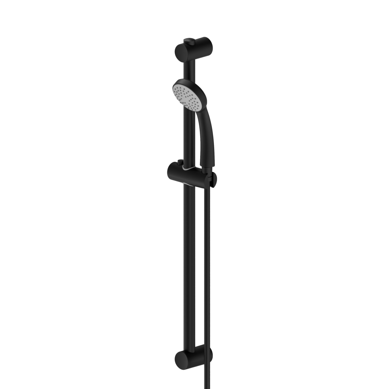 Asta saliscendi completa di doccia in ABS e flessibile L=150 cm. - finitura Nero opaco
