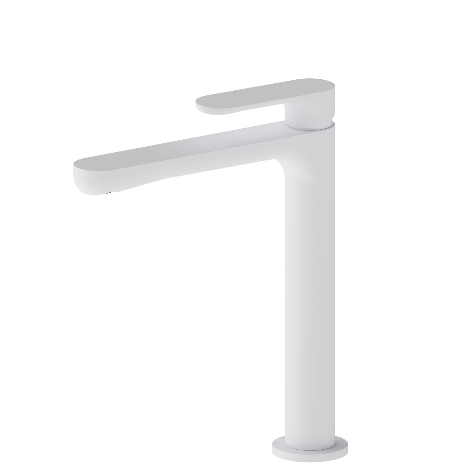 Single lever basin mixer, medium version, for above counter basin - finish Matt White