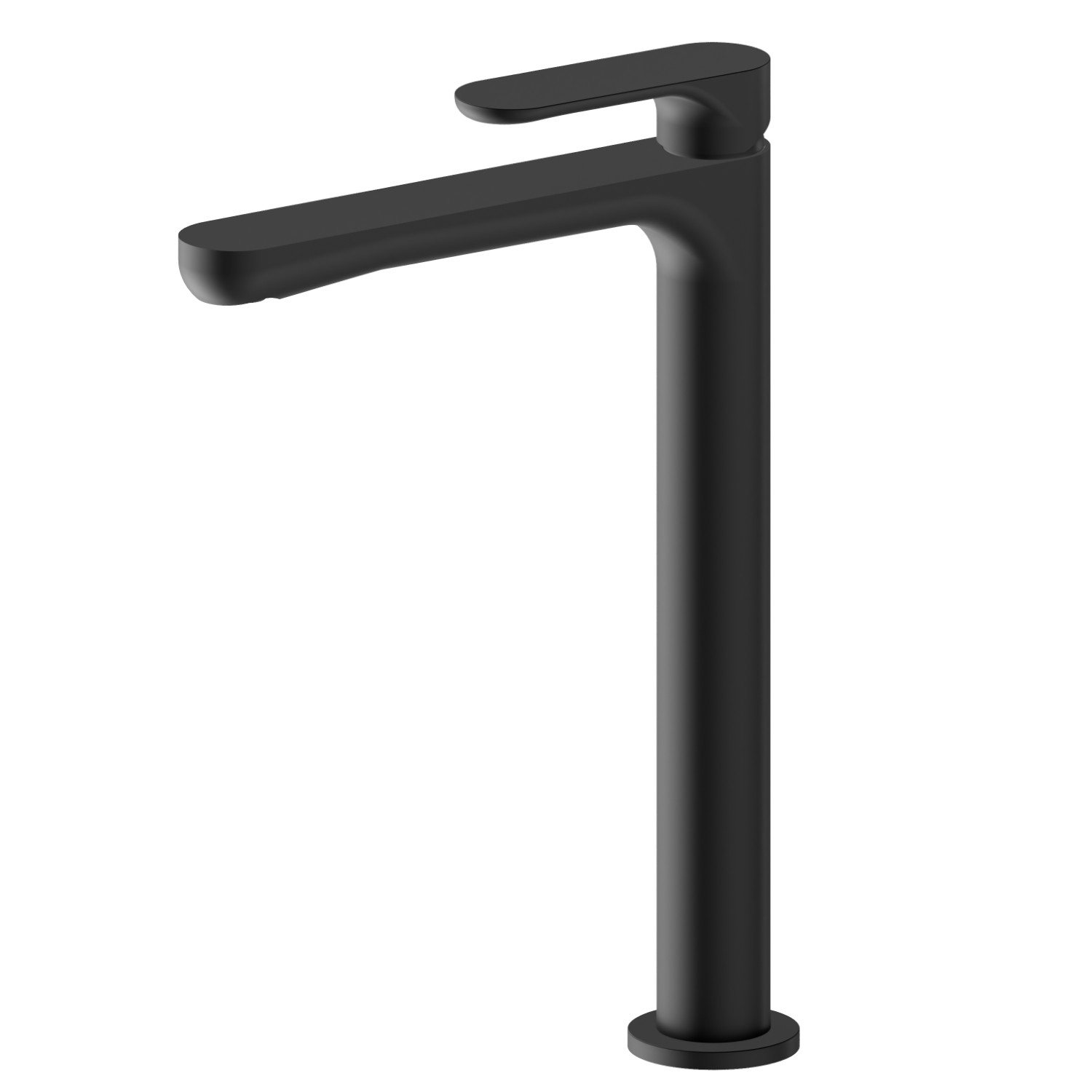 Single lever basin mixer, high version, for above counter basin - finish Matt Black