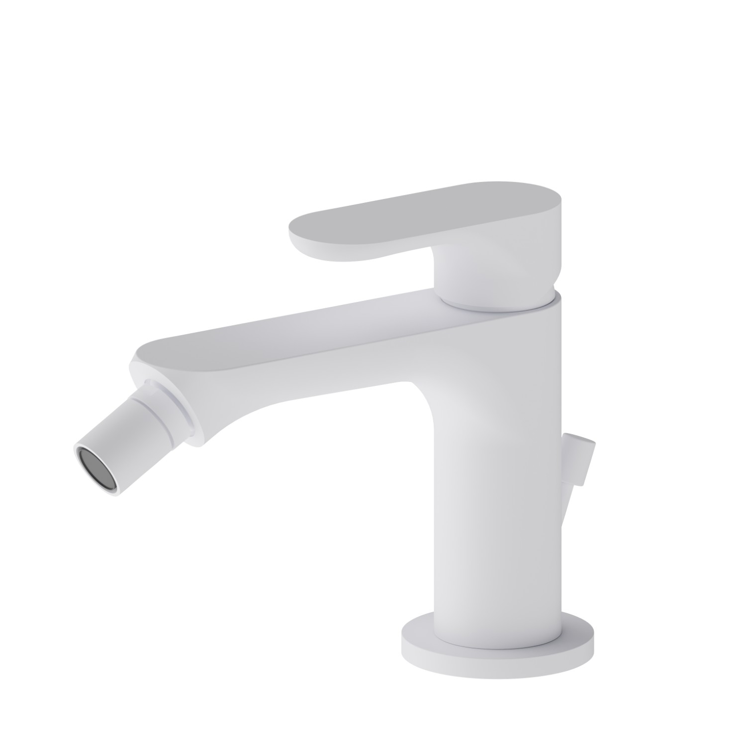Single lever bidet mixer - finish Matt White