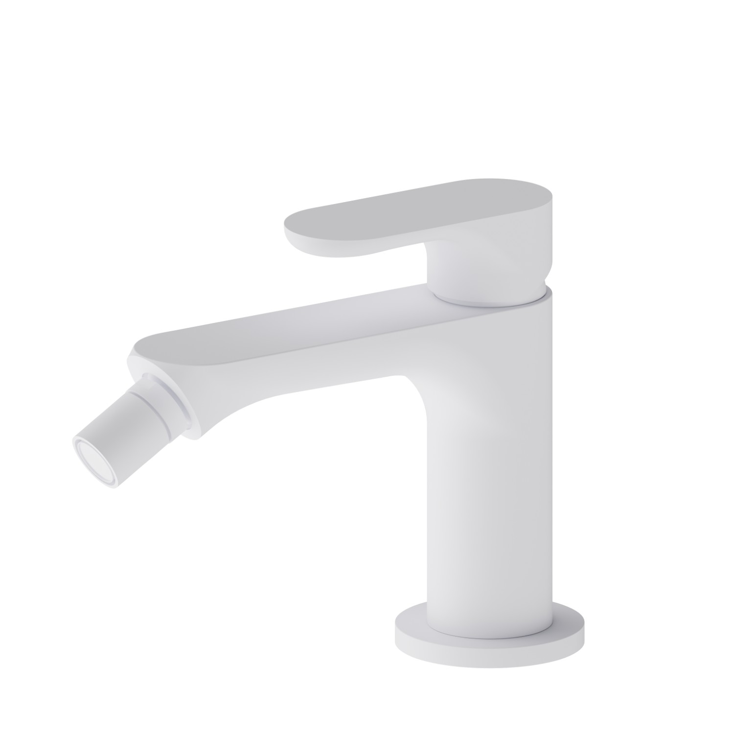 Single lever bidet mixer - finish Matt White