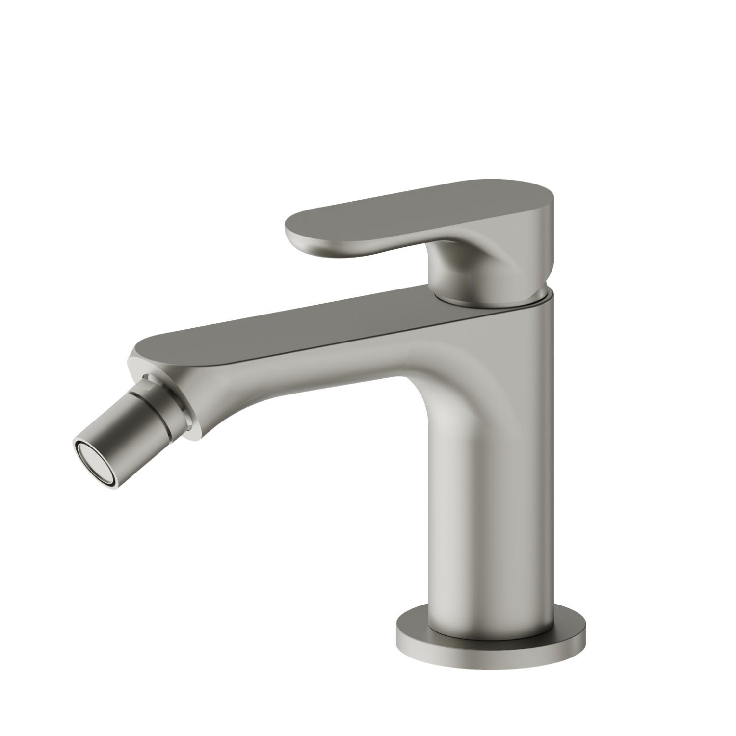 Single lever bidet mixer - finish Titanium Satin