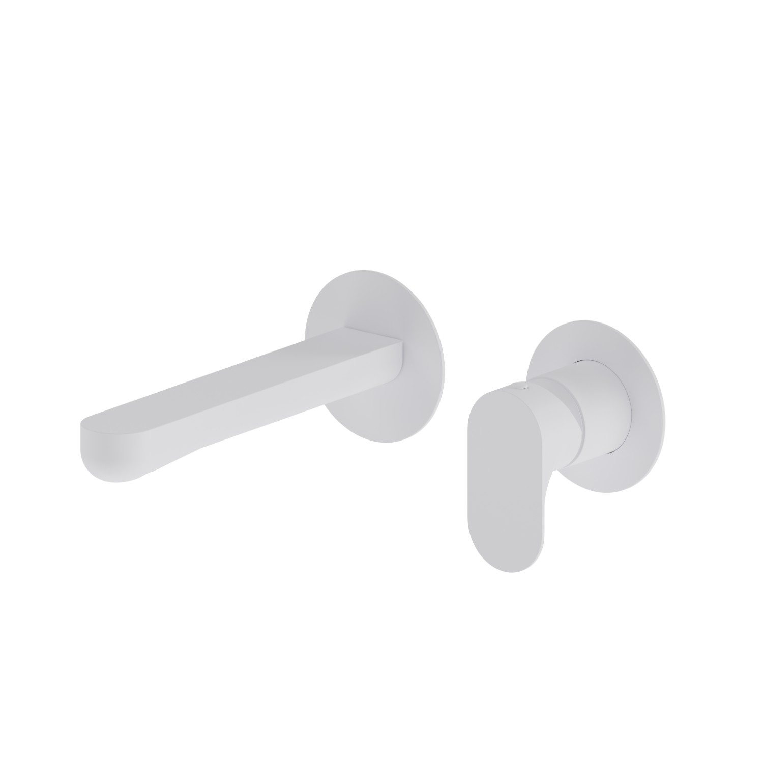 Single lever wall mixer group - finish Matt White