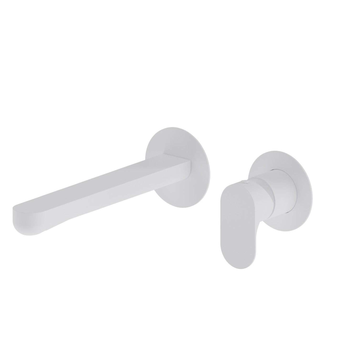 Single lever wall mixer group - finish Matt White