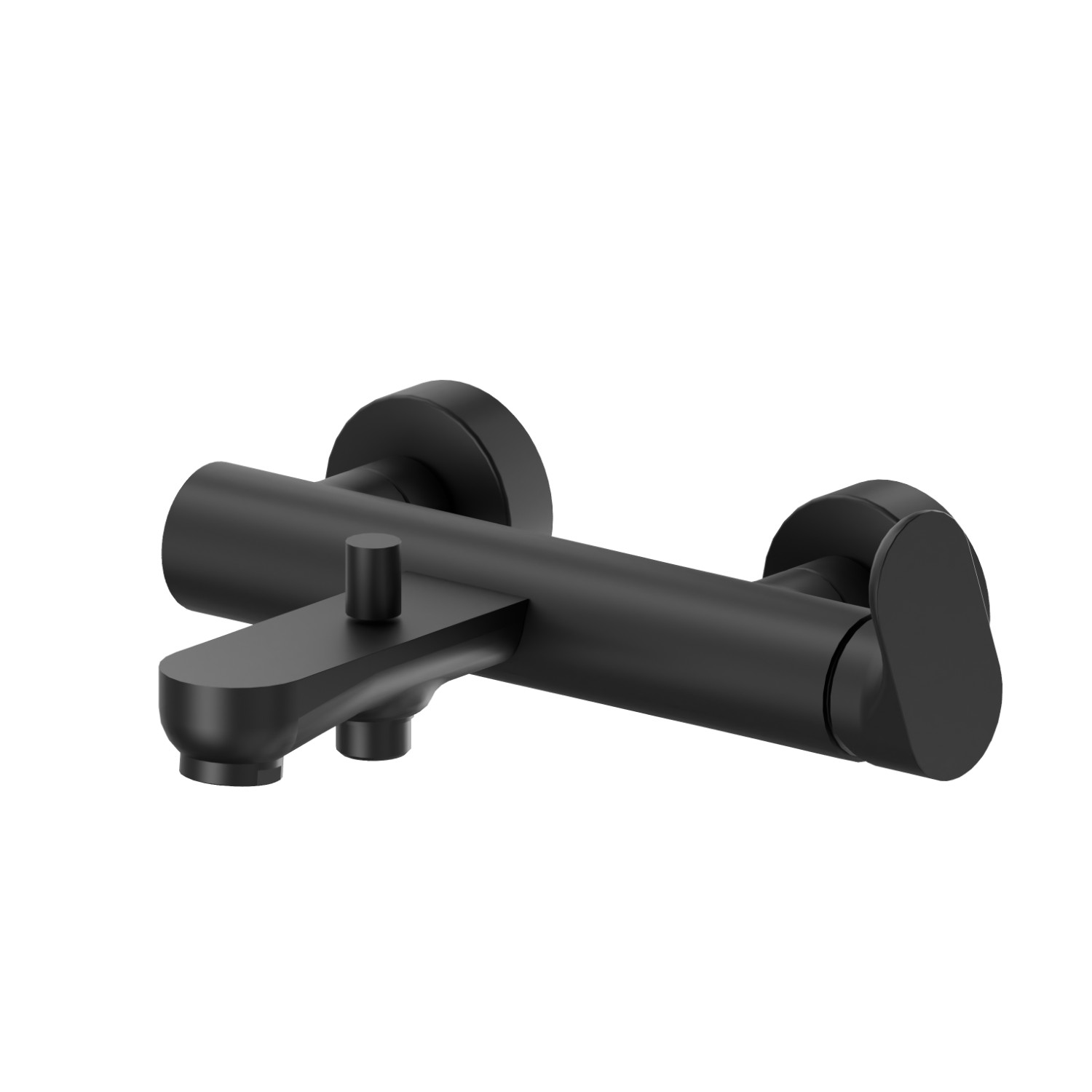 Single lever exposed bath mixer automatic diverter bath/shower set - finish Matt Black