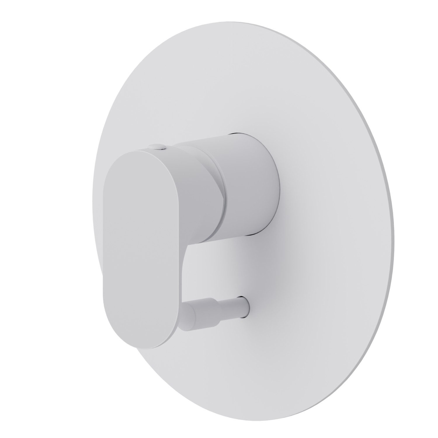 Single lever concealed mixer with 2 ways out automatic diverter, 1/2” connections - finish Matt White