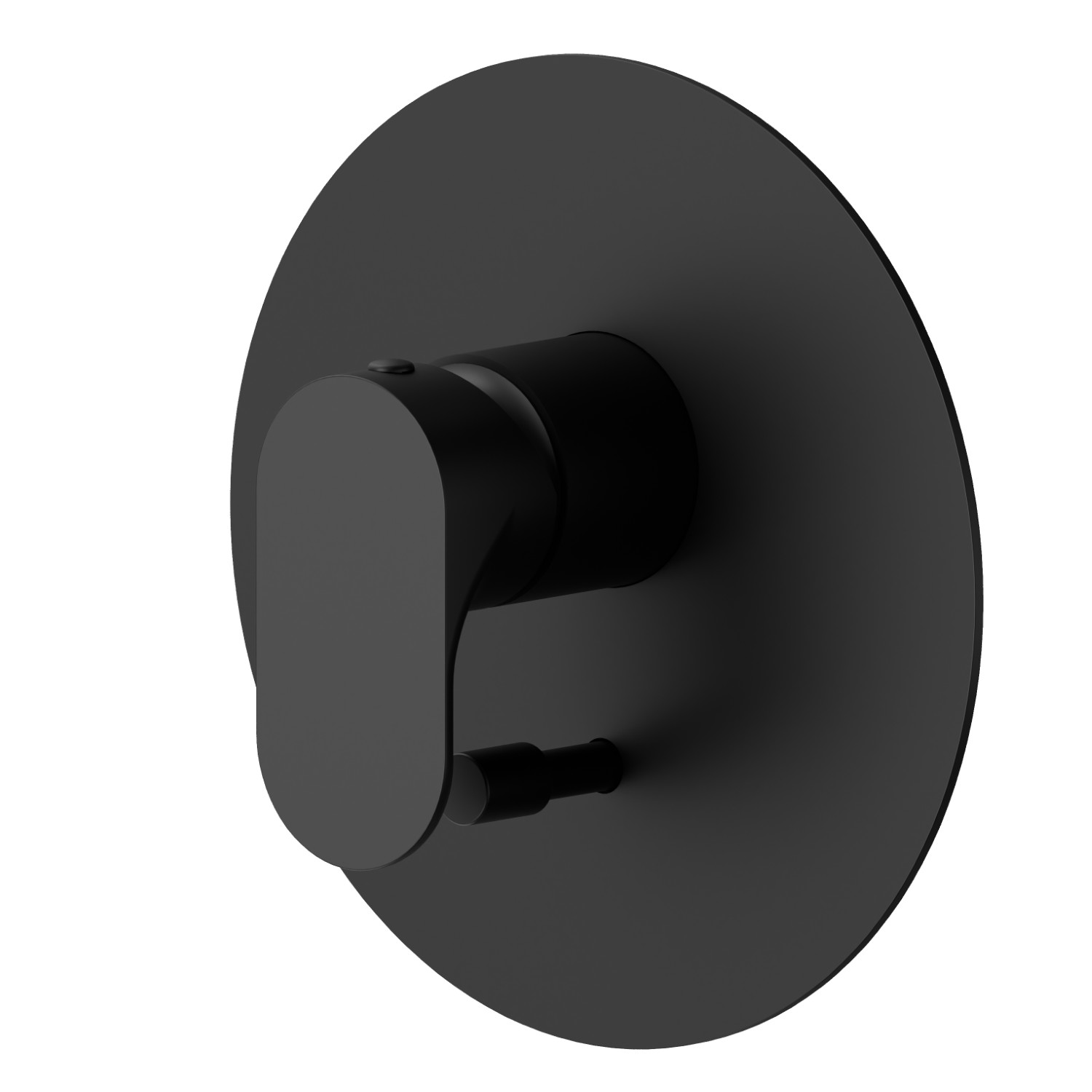 Einbau-einhebelmischer mit automatischer umstellung mit 2-wege, 1/2” ein- und ausgänge - oberfläche  Schwarz matt
