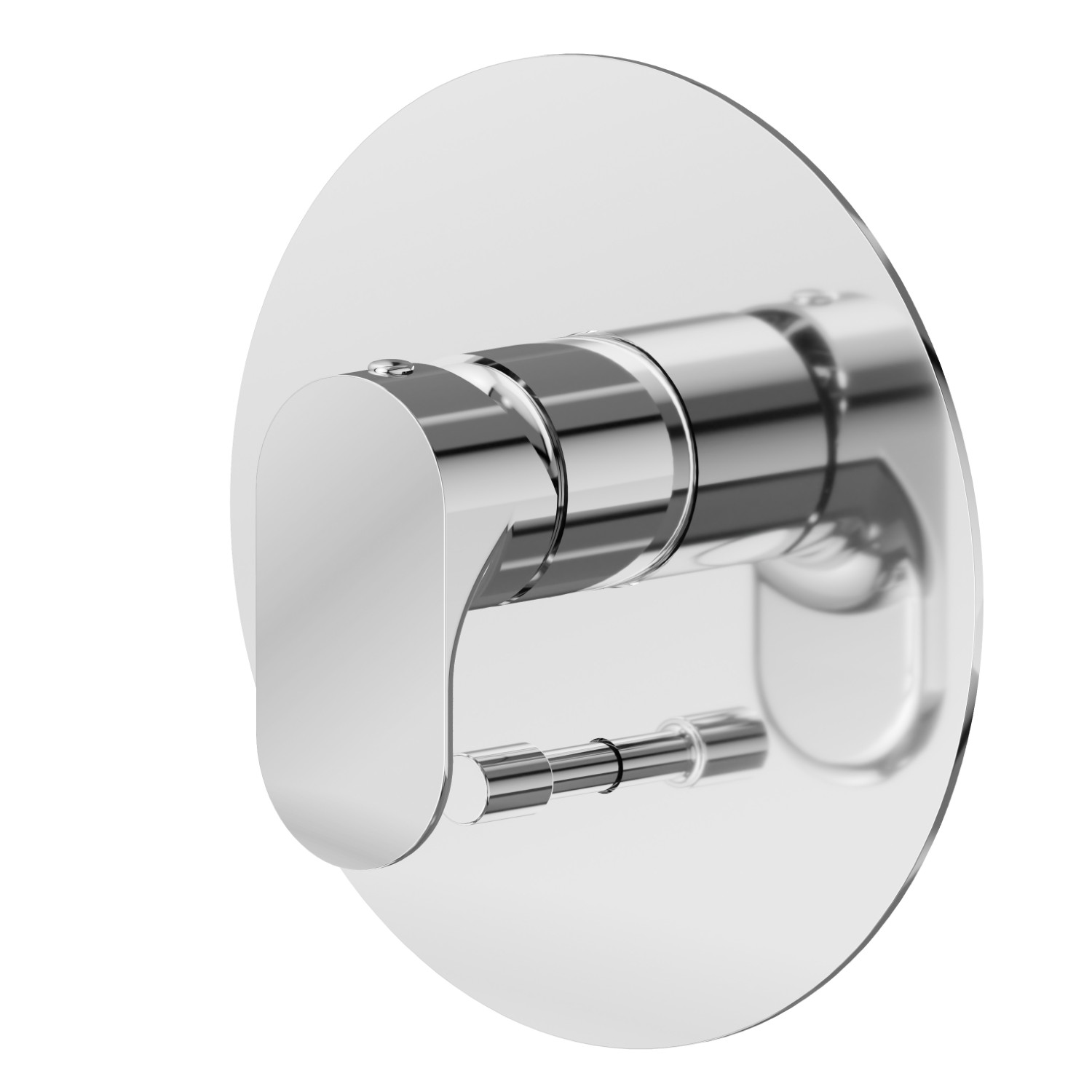 Single lever concealed mixer with 2 ways out automatic diverter, 1/2” connections - finish Chrome