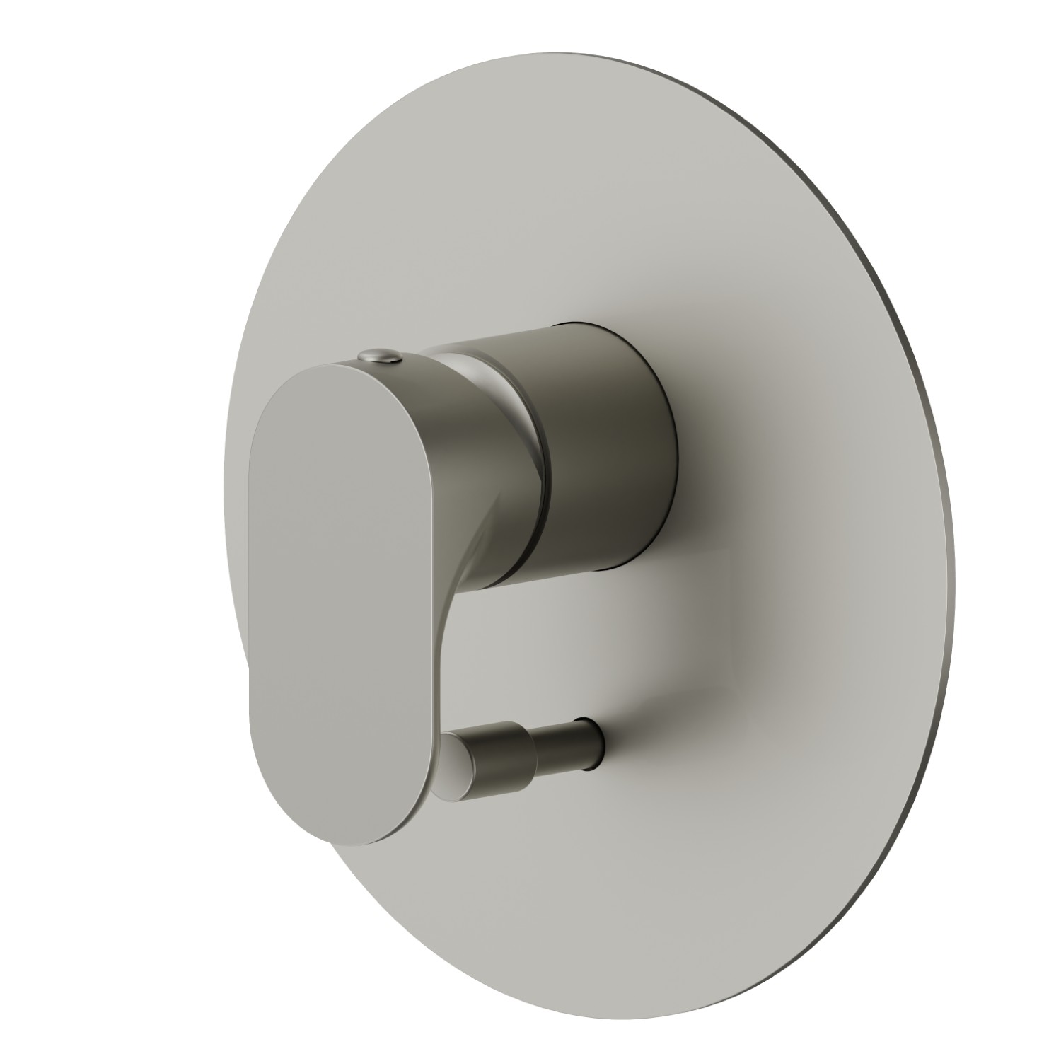 Single lever concealed mixer with 2 ways out automatic diverter, 1/2” connections - finish Titanium Satin