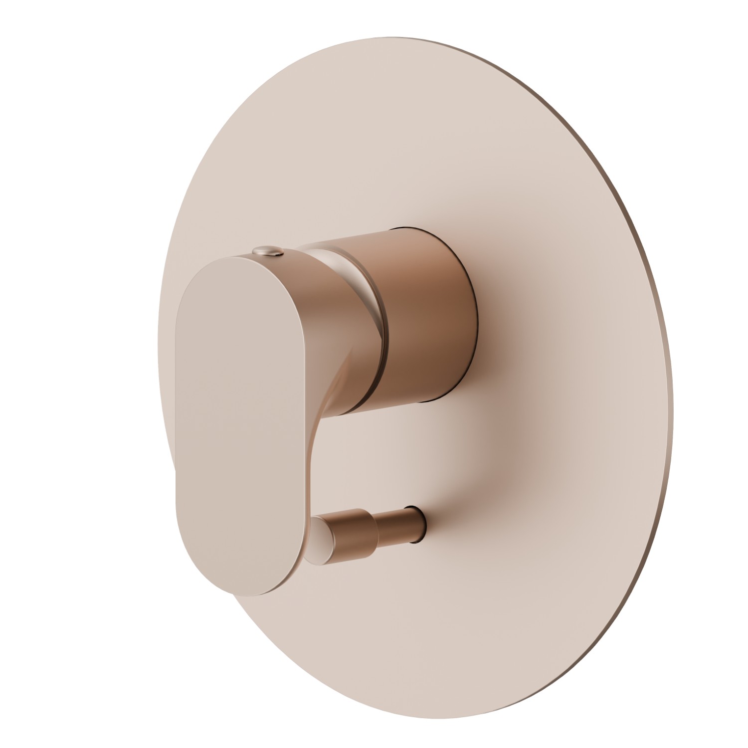 Single lever concealed mixer with 2 ways out automatic diverter, 1/2” connections - finish Copper Satin
