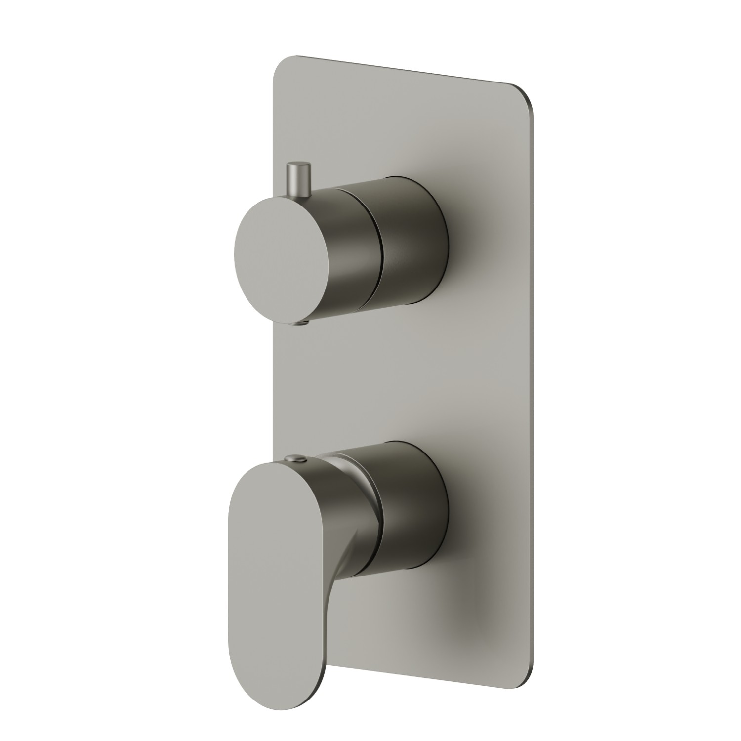 Einbau-einhebelmischer mit mechanischer 2-wege umstellung, 1/2” ein- und ausgänge. Außenteil - oberfläche Titanium Satin