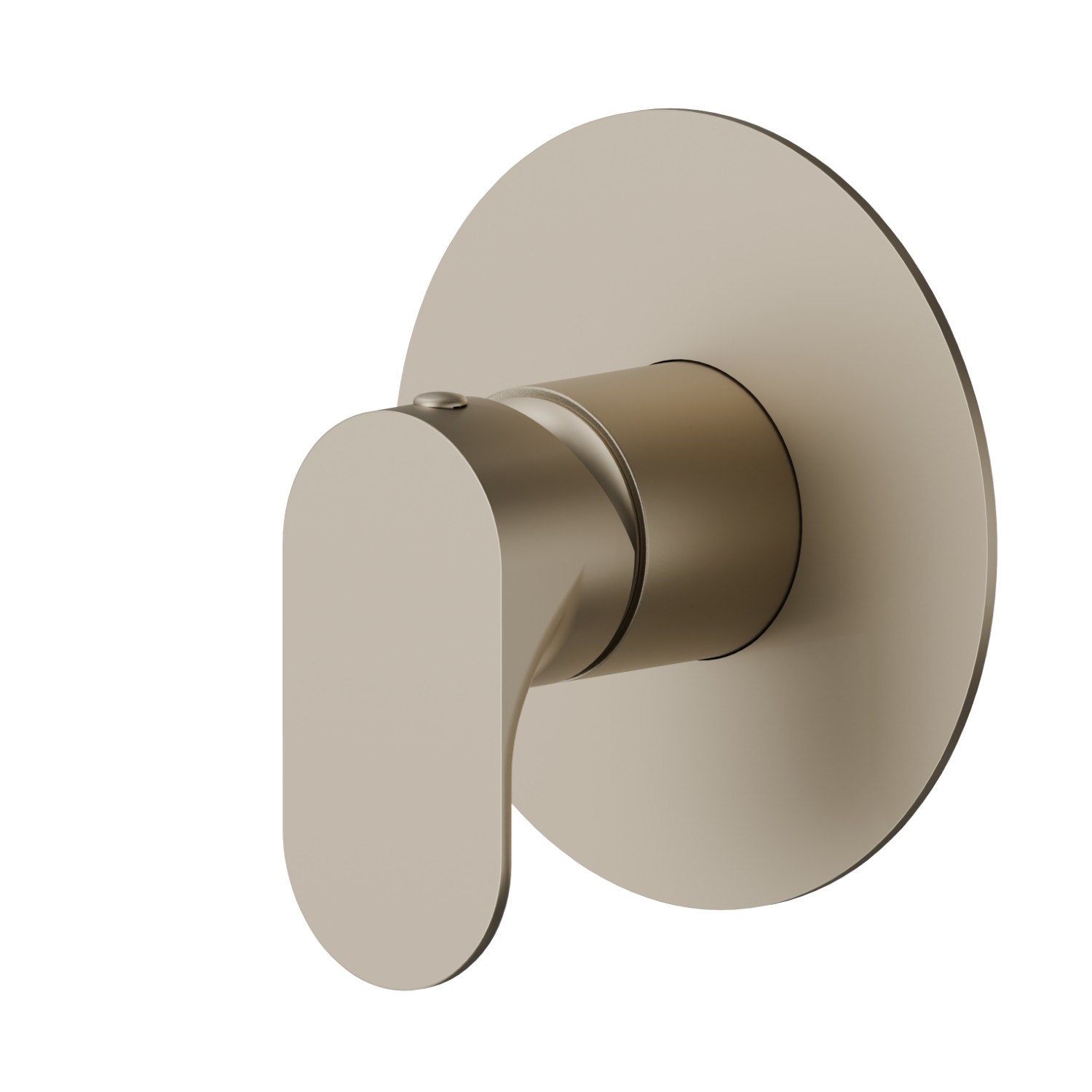 Einbau-einhebelmischer mit einem weg, zu- und abgänge 1/2”. Außenteil - oberfläche Gold Satin